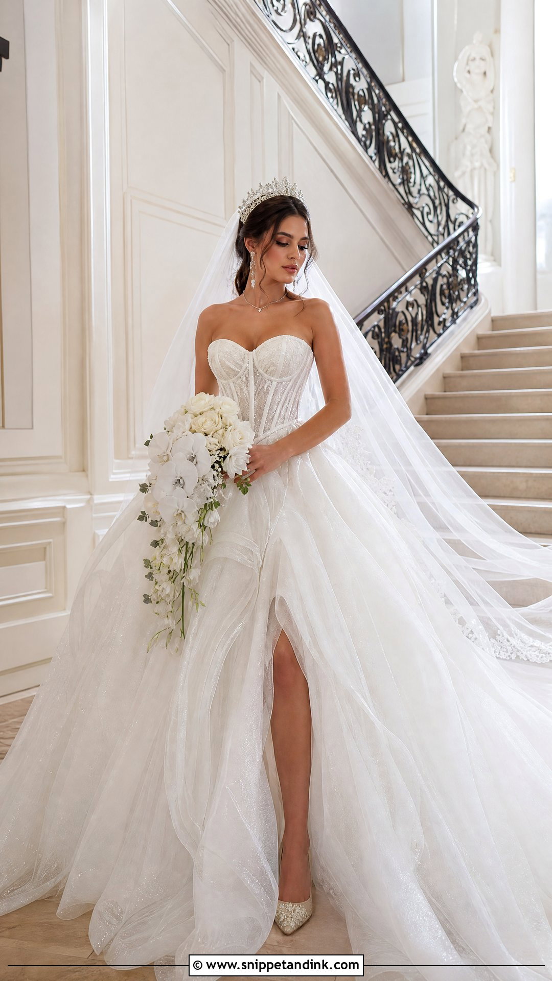 Sweetheart Corset Ball Gown Wedding Dress - Snippet and Ink - 20 Royal Princess Wedding Dresses