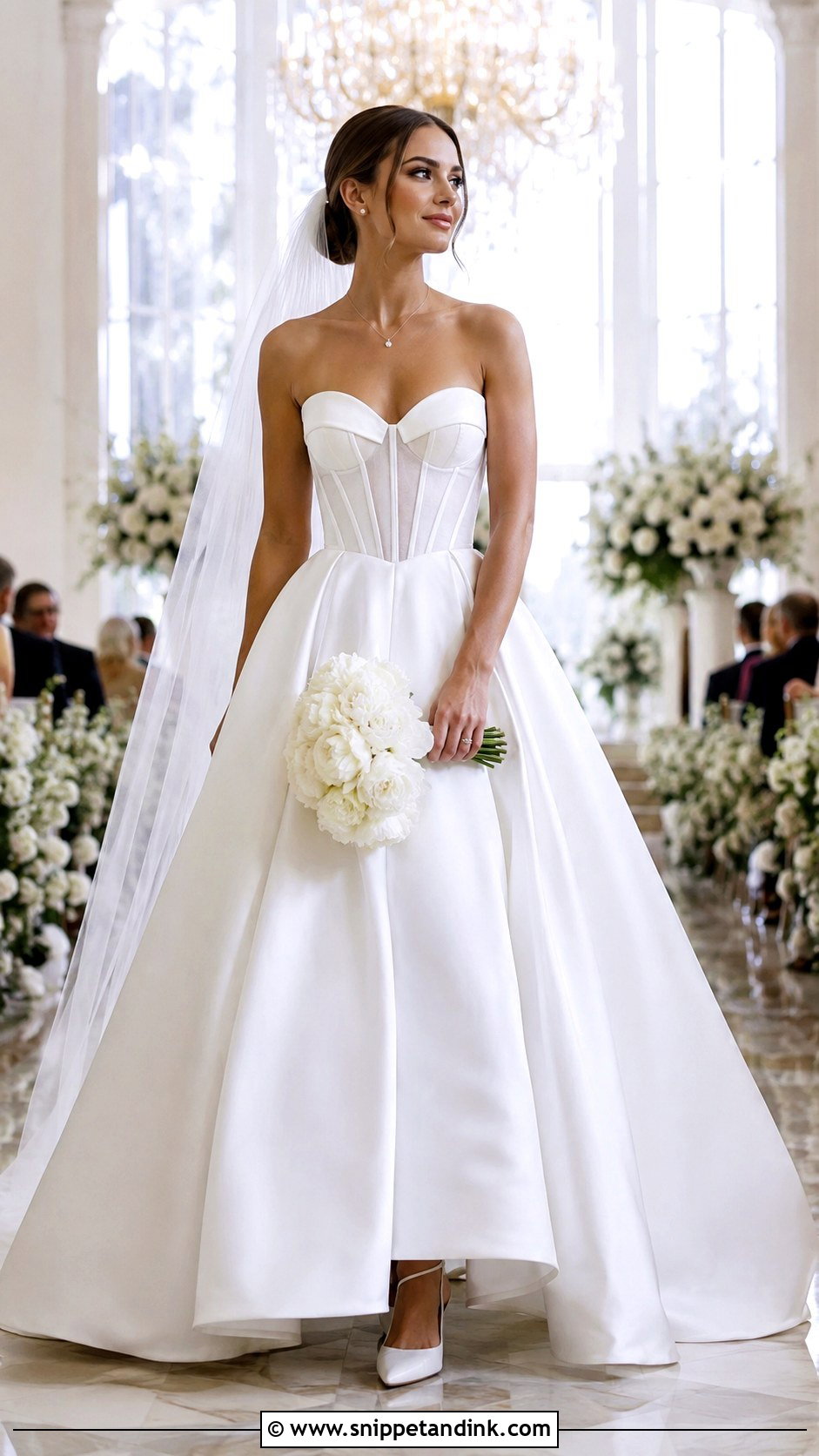 Sweetheart Corset Basque Waist Wedding Dress - Snippet and Ink - 20 Corset Basque Waist Wedding Dress Ideas