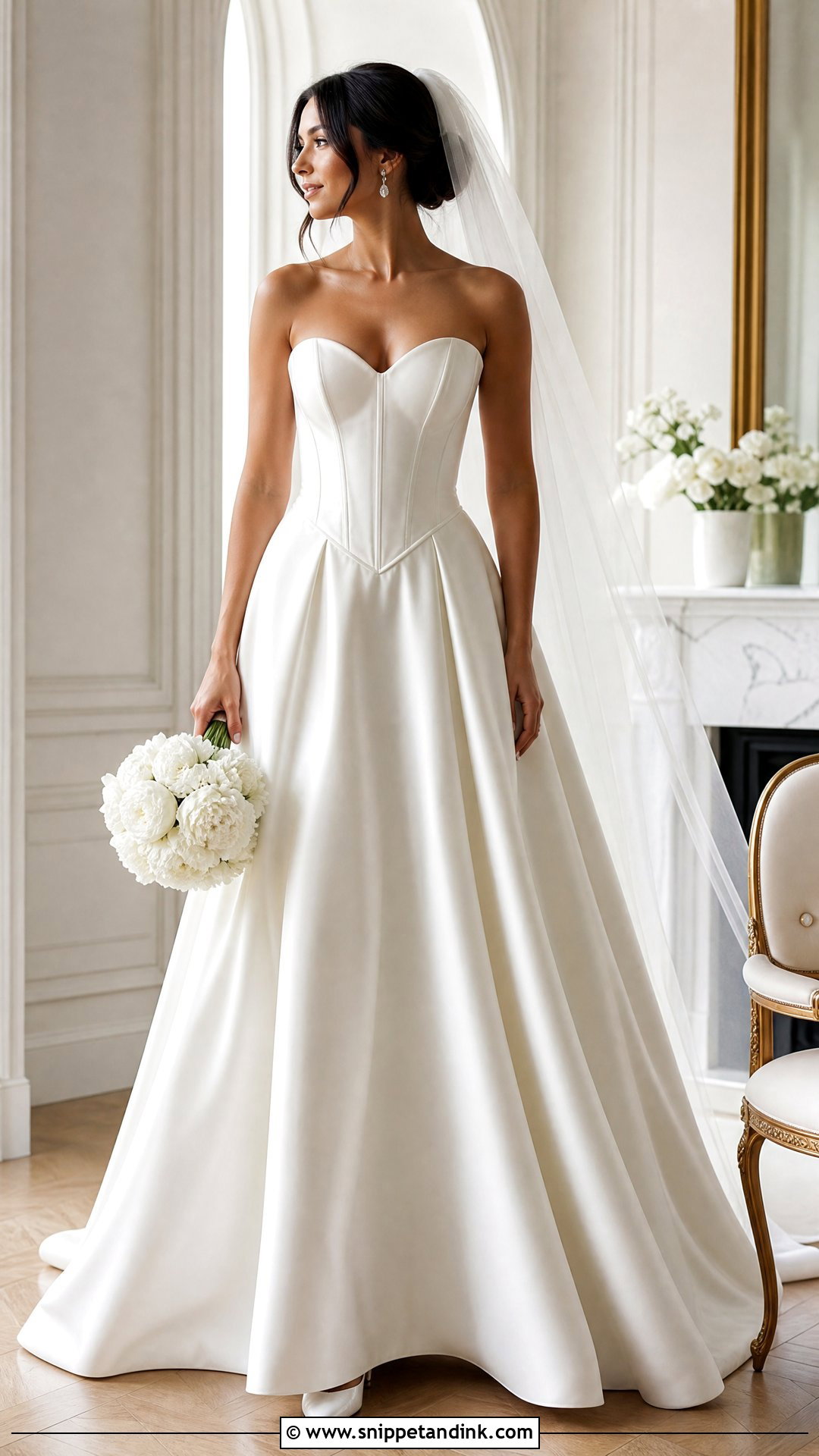 Sweetheart Corset Basque Waist Wedding Dress - Snippet and Ink - 20 Sweet Heart Wedding Dress Ideas