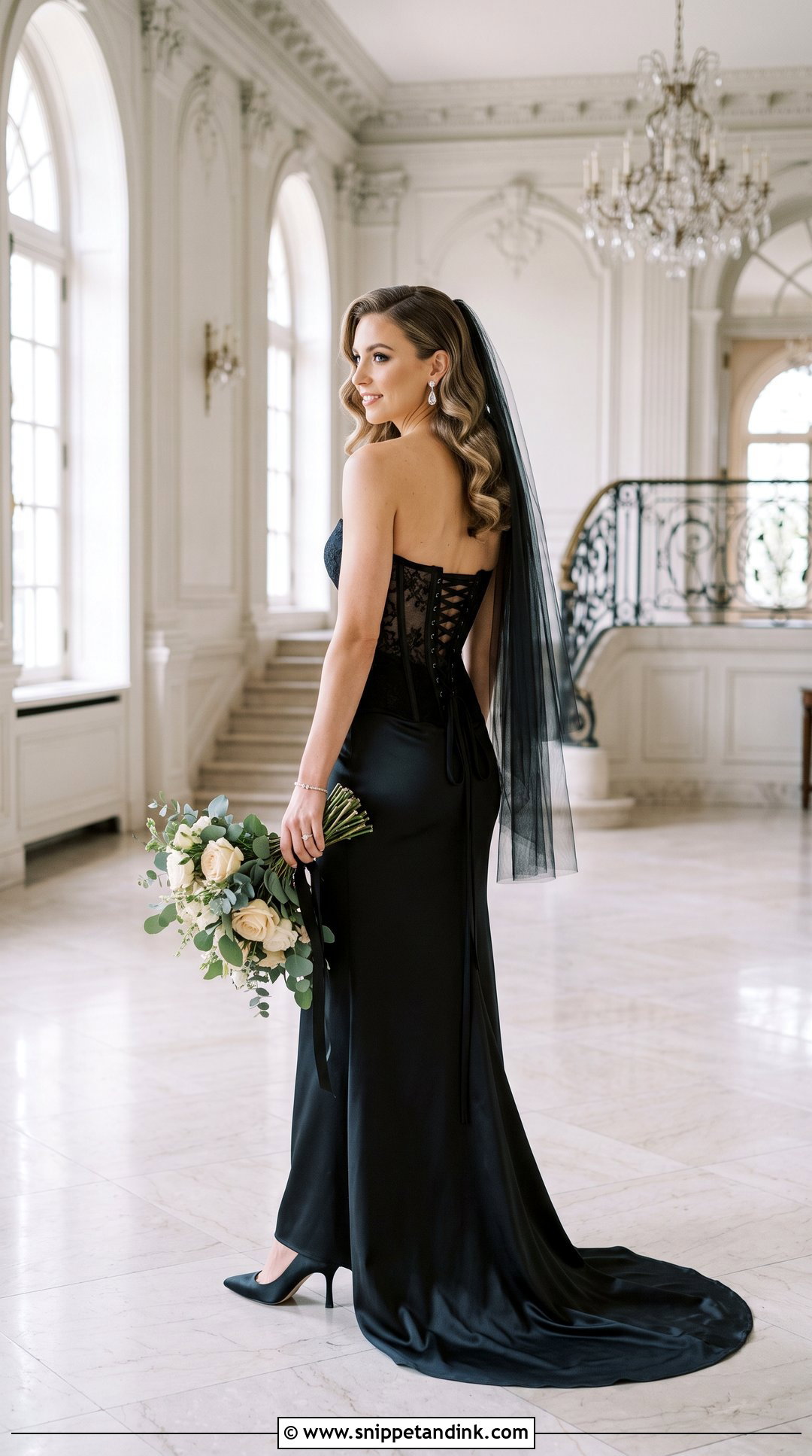 Sweetheart Corset Black Wedding Dress - Snippet and Ink - 20 Tight Fitting Black Wedding Dress Ideas