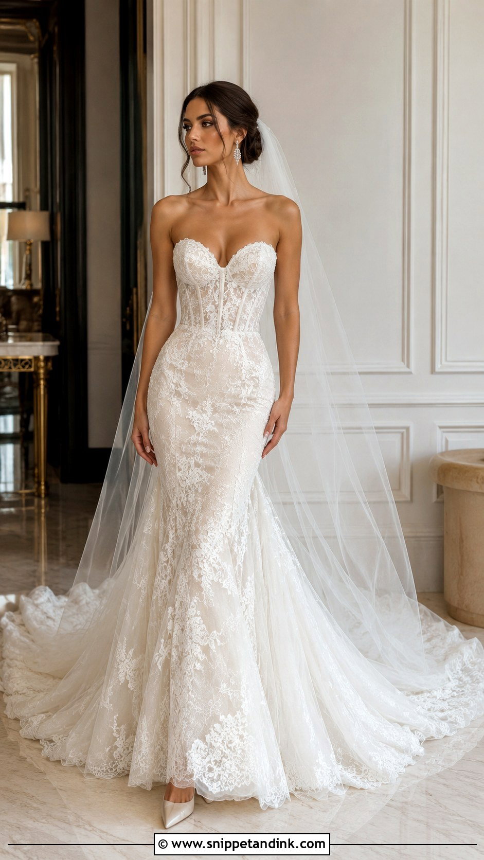 Sweetheart Corset Mermaid Wedding Gown - Snippet and Ink - 20 Mermaid Wedding Gowns