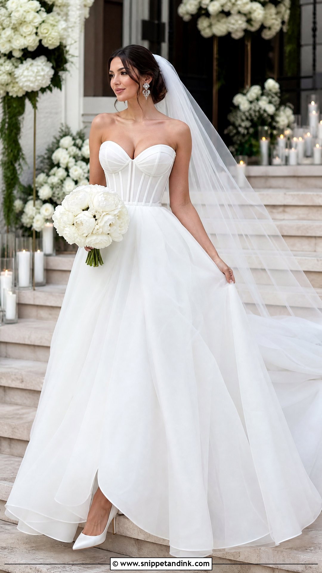 Sweetheart Corset Organza Wedding Gown - Snippet and Ink - 20 Organza Wedding Gown Ideas