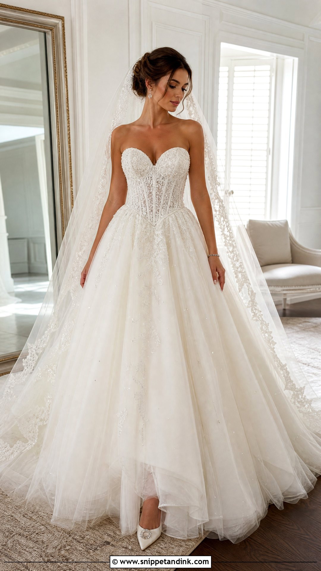 Sweetheart Corset Princess Ballgown Wedding Dress - Snippet and Ink - 20 Wedding Dress Princess Ballgown Ideas
