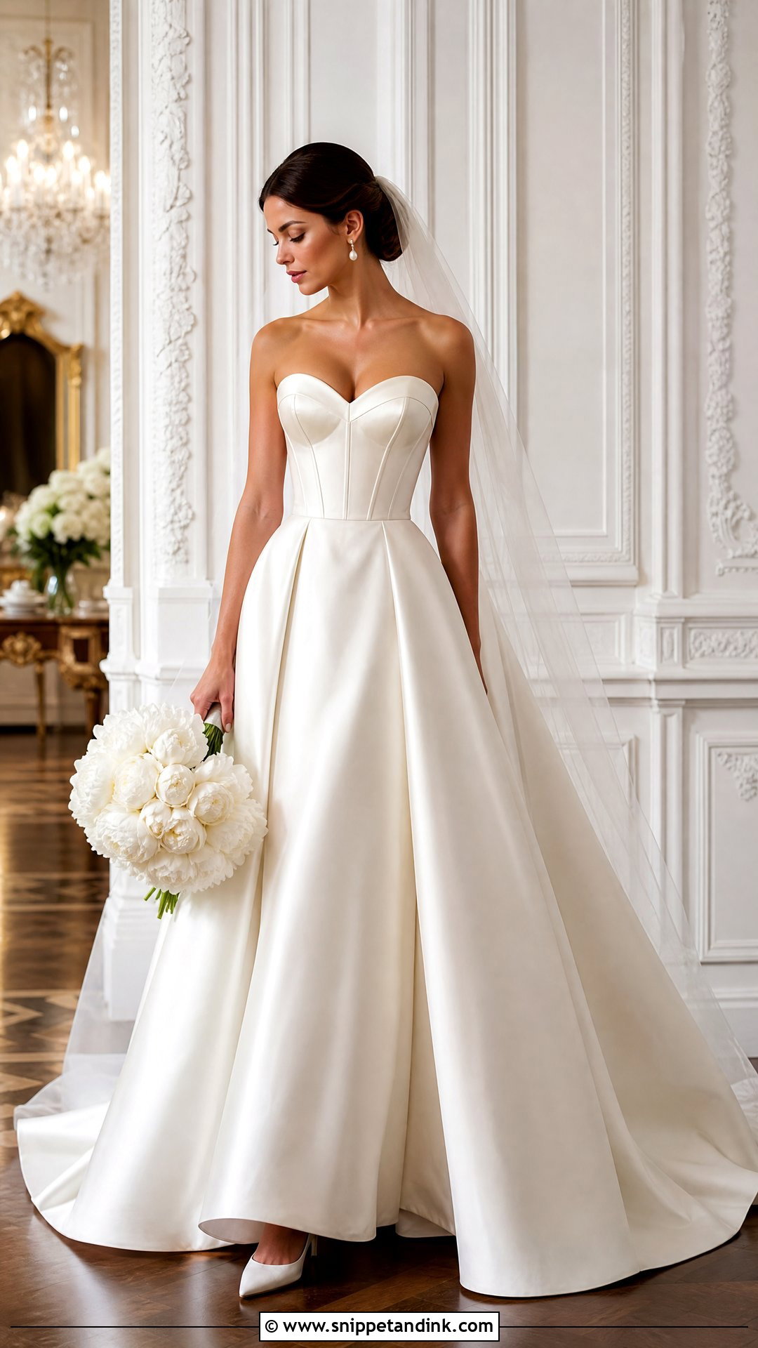 Sweetheart Corset Silk Satin Wedding Dress - Snippet and Ink - 20 Silk Satin Wedding Dress Ideas
