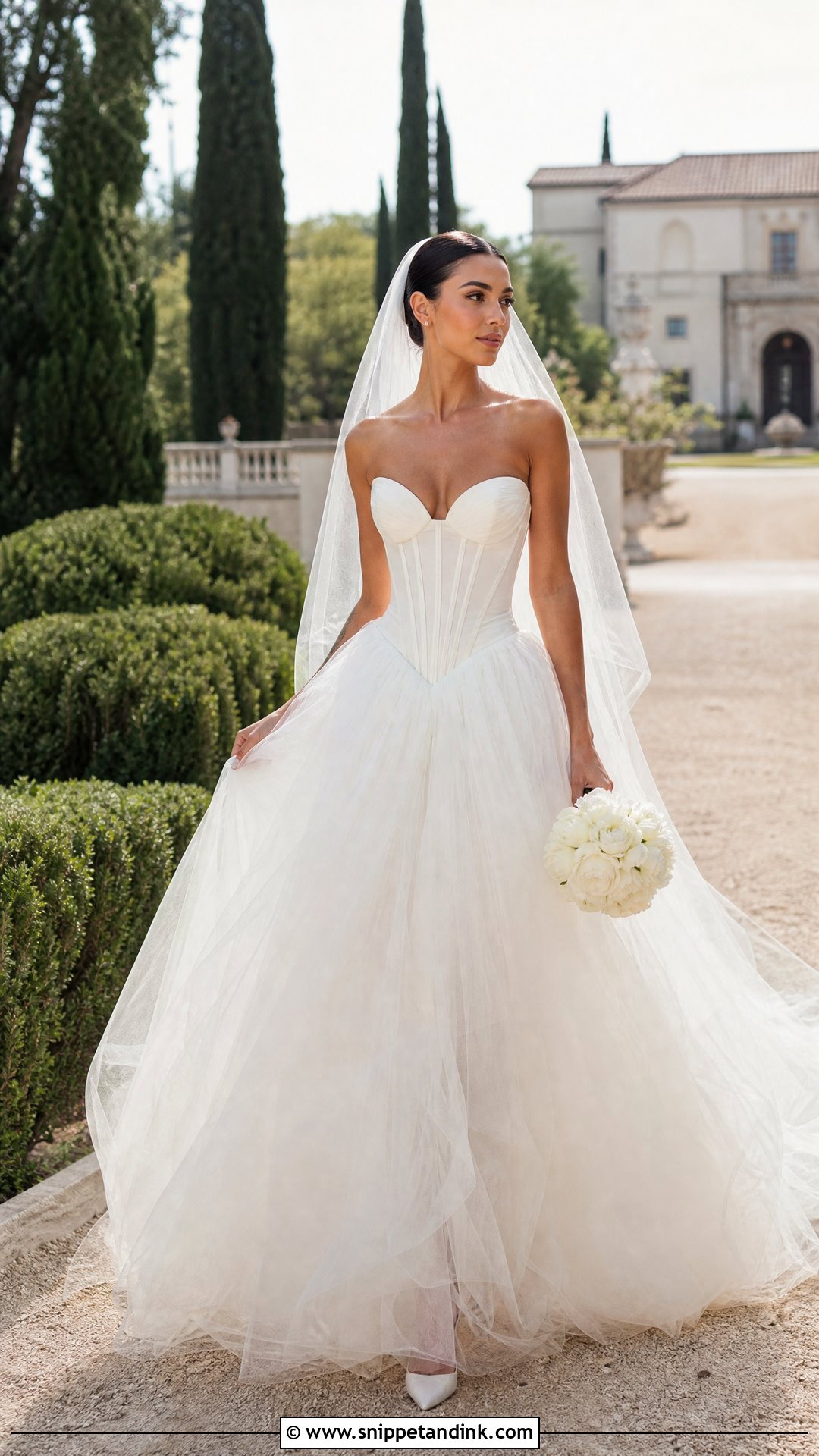 Sweetheart Corset V Drop Waist Wedding Dress - Snippet and Ink - 20 V Drop Waist Wedding Dress Ideas