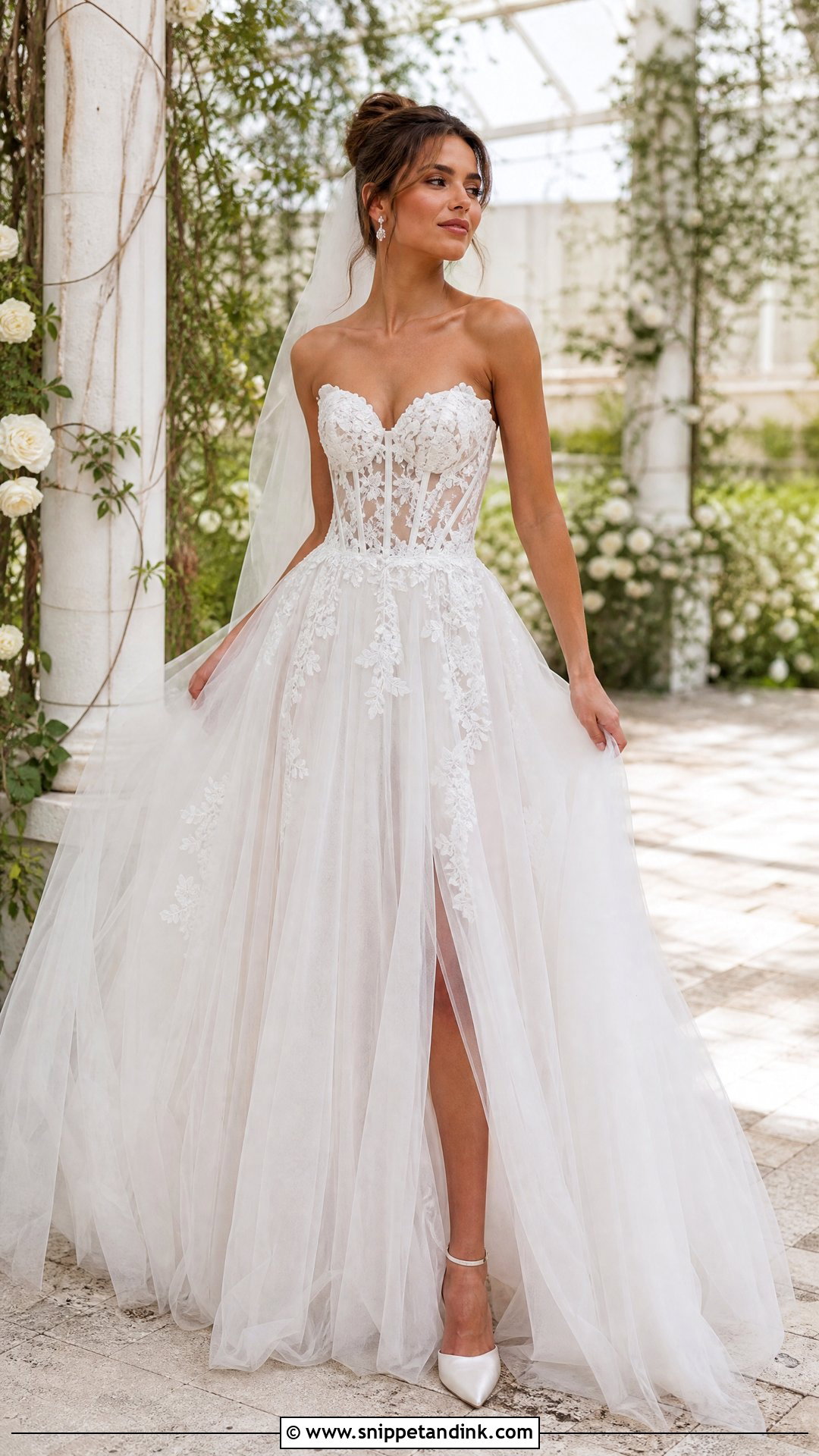 Sweetheart Corset Wedding Dress - Snippet and Ink - 20 Romantic Fairytale Wedding Dresses