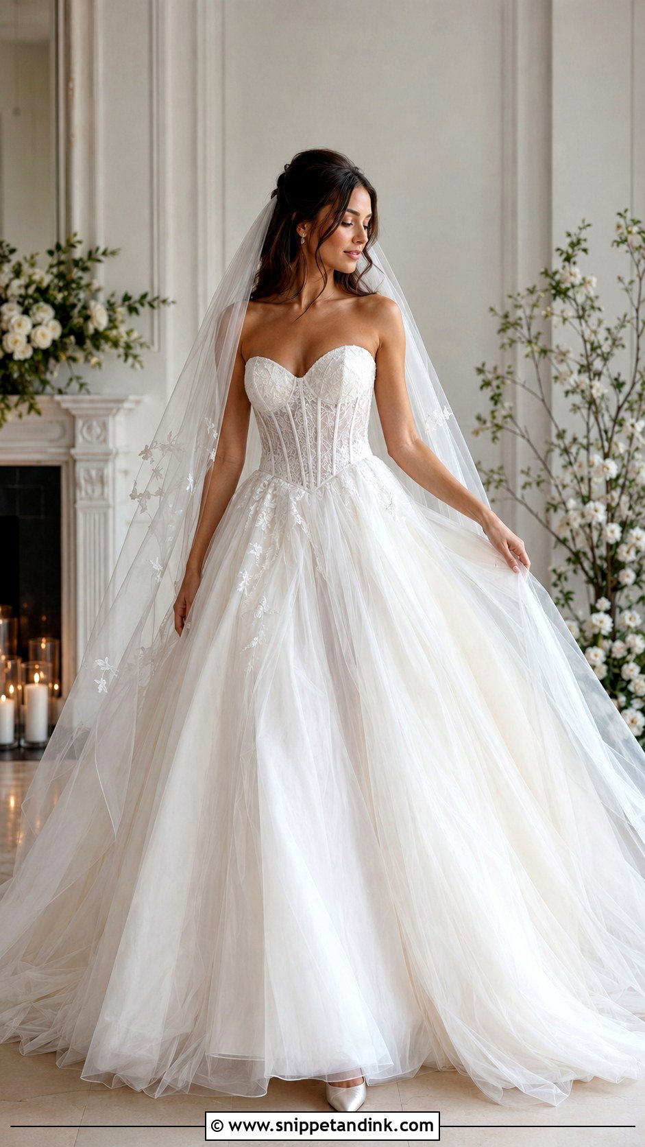Sweetheart Corset Wedding Dress - Snippet and Ink - 20 Fluffy Wedding Dresses