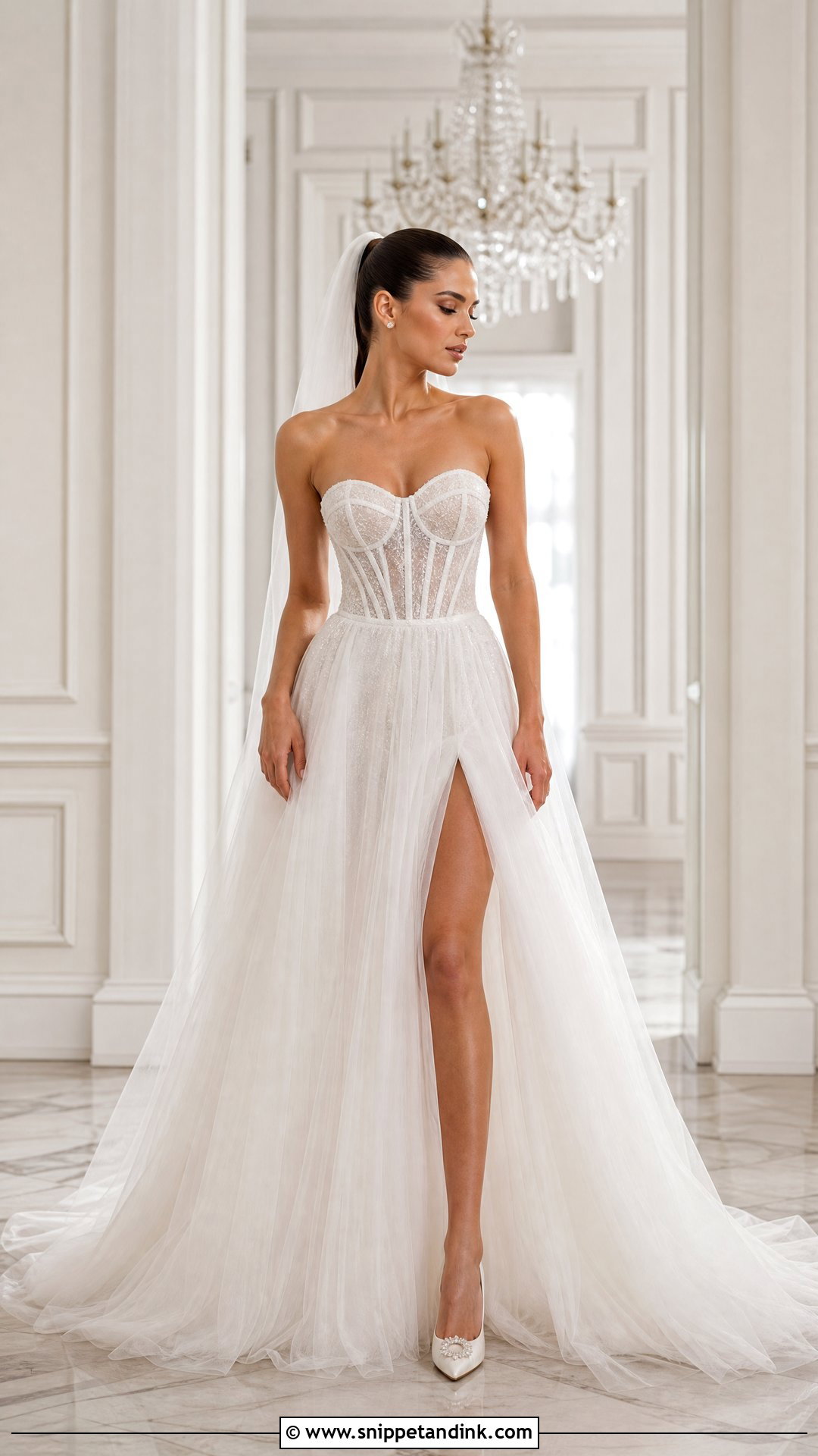 Sweetheart Corset Wedding Dress - Snippet and Ink - 20 Heart Wedding Dress Ideas