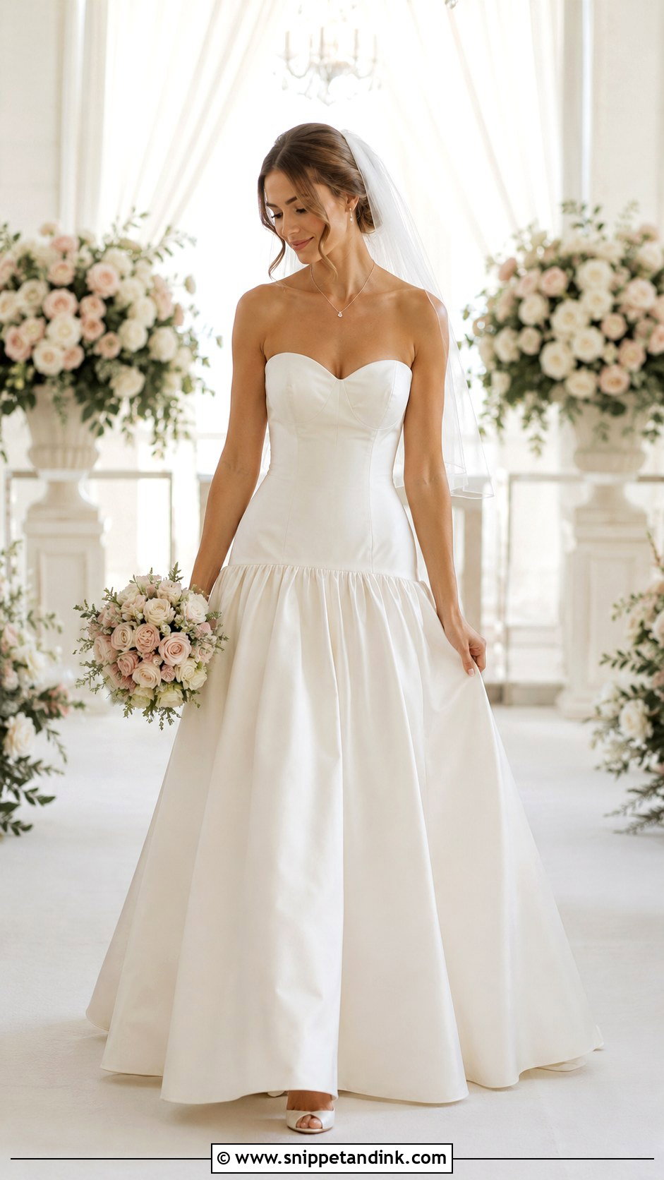 Sweetheart Drop Waist A Line Wedding Dress - Snippet and Ink - 25 Drop Waist a Line Wedding Dress Ideas