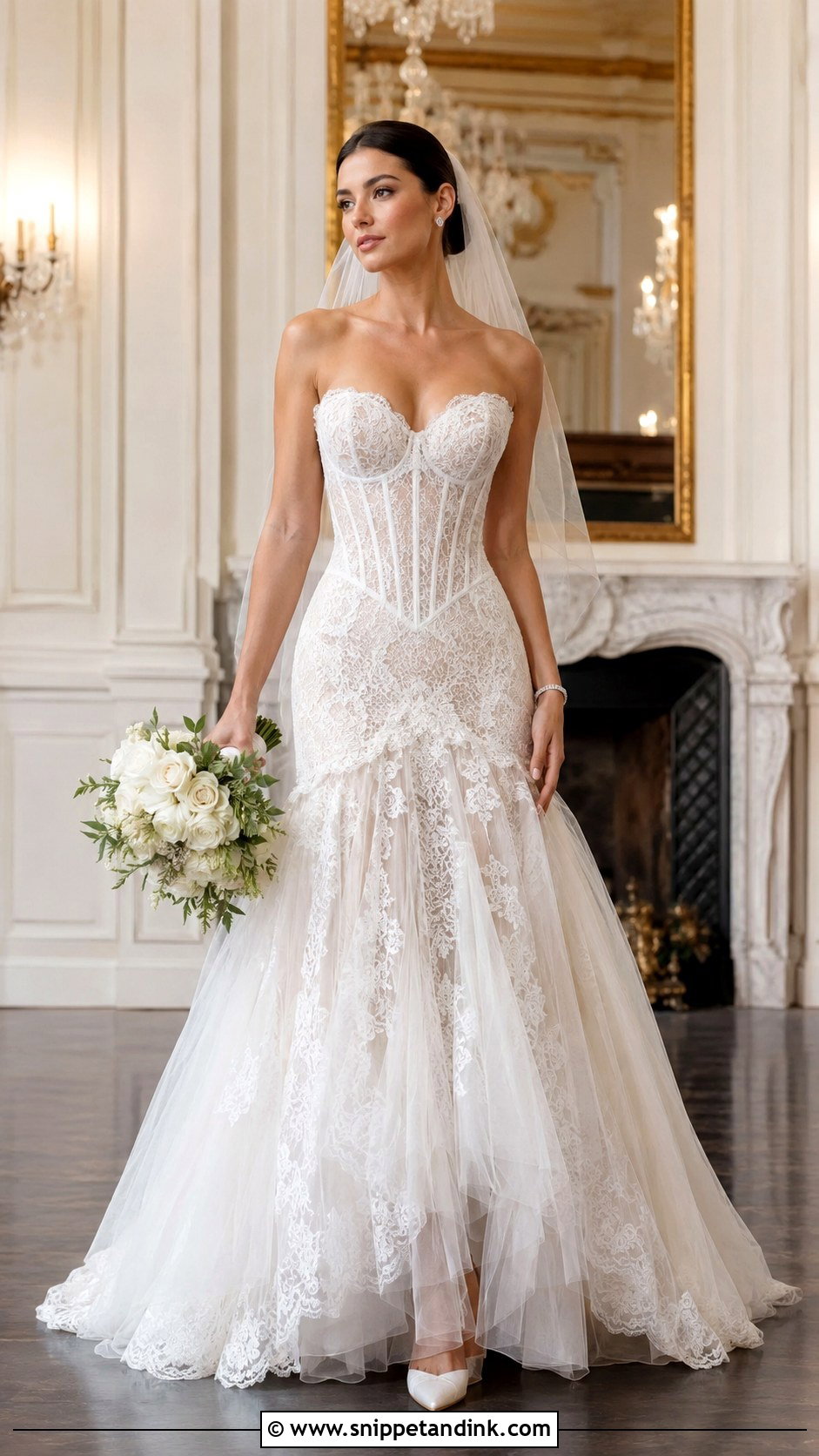 Sweetheart Drop Waist Lace Wedding Dress - Snippet and Ink - 20 Drop Waist Lace Wedding Dress Ideas