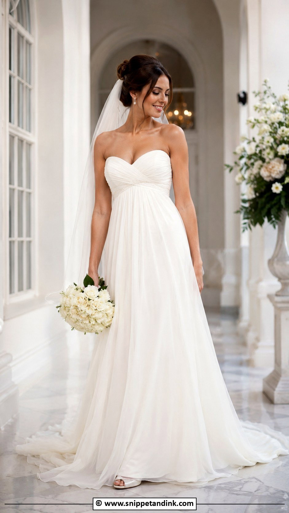 Sweetheart Empire Waist Wedding Dress - Snippet and Ink - 30 Empire Waist Wedding Dress Ideas