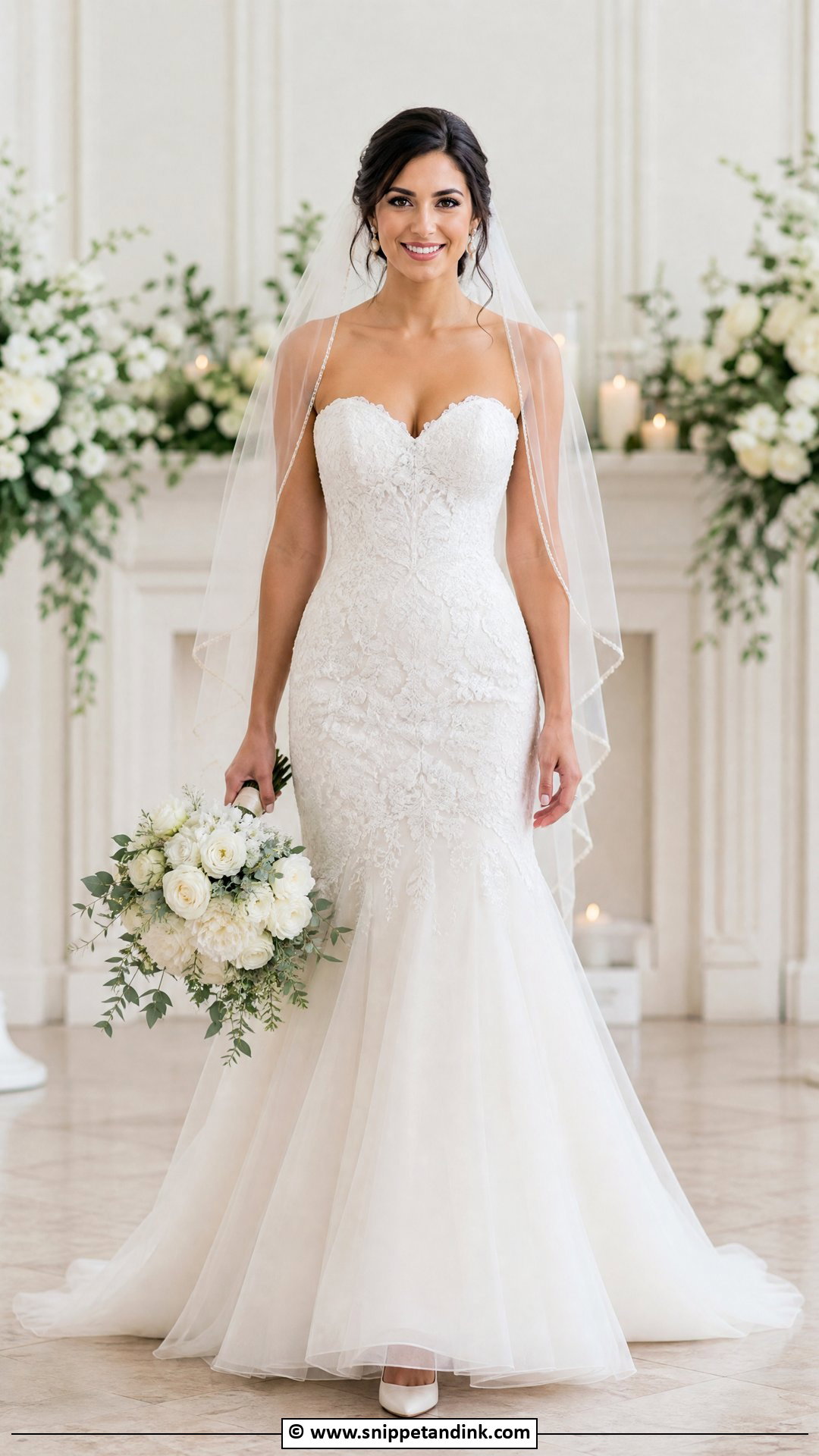 Sweetheart Fit And Flare Wedding Dress - Snippet and Ink - 35 Fit and Flare Wedding Dress Ideas