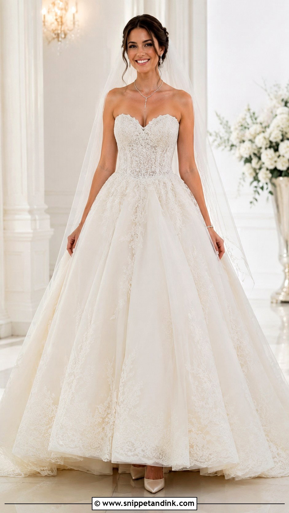 Sweetheart Lace Ballgown Wedding Dress - Snippet and Ink - 25 Wedding Dresses Lace Ballgown