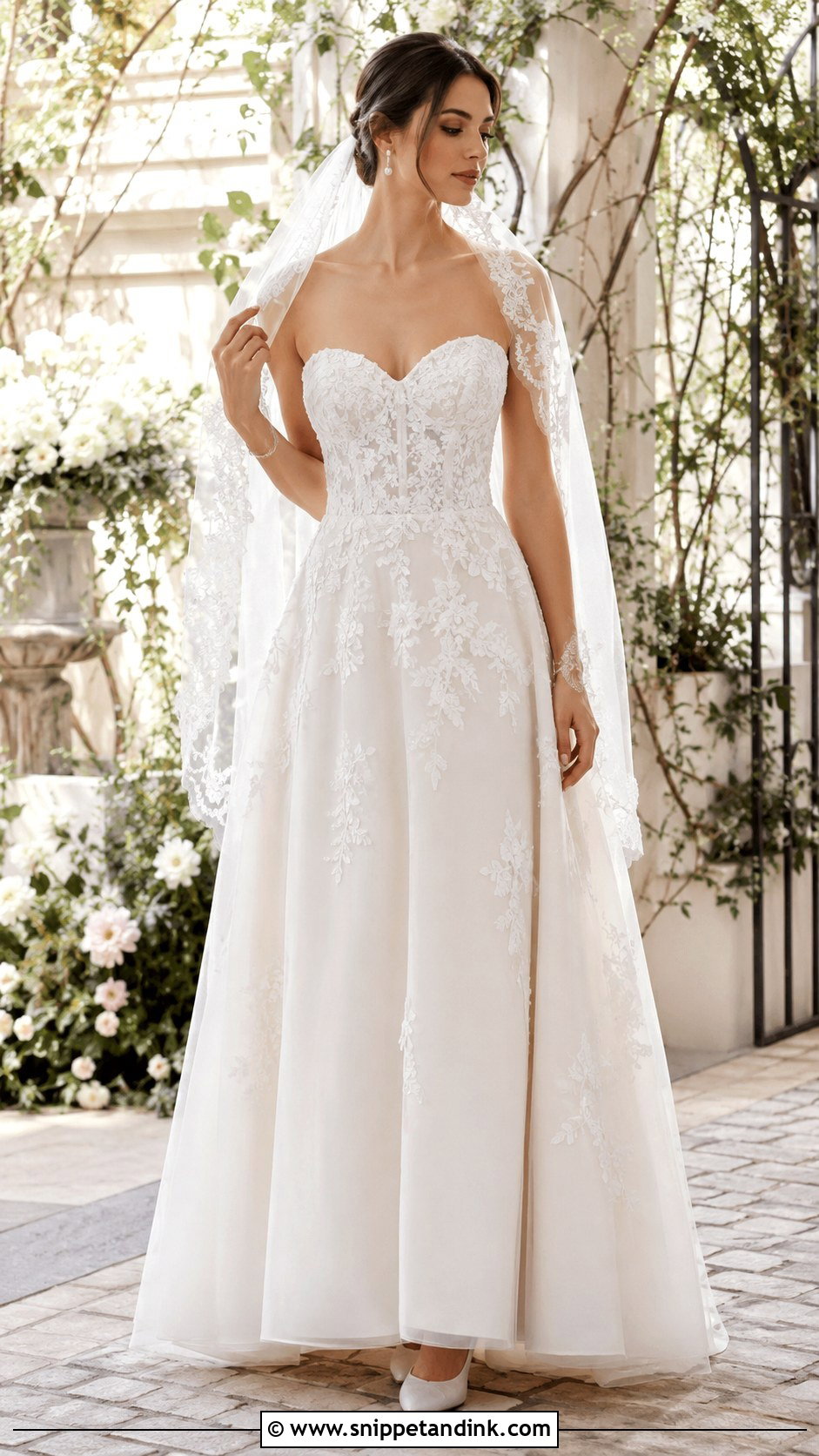 Sweetheart Lace Corset Bridal Gown - Snippet and Ink - 20 Corset Bridal Gown Ideas