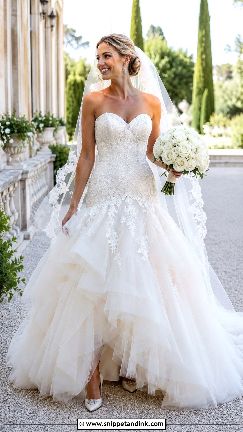 Sweetheart Lace Drop Waist Princess Wedding Dress - Snippet and Ink - 20 Drop Waist Princess Wedding Dress Ideas