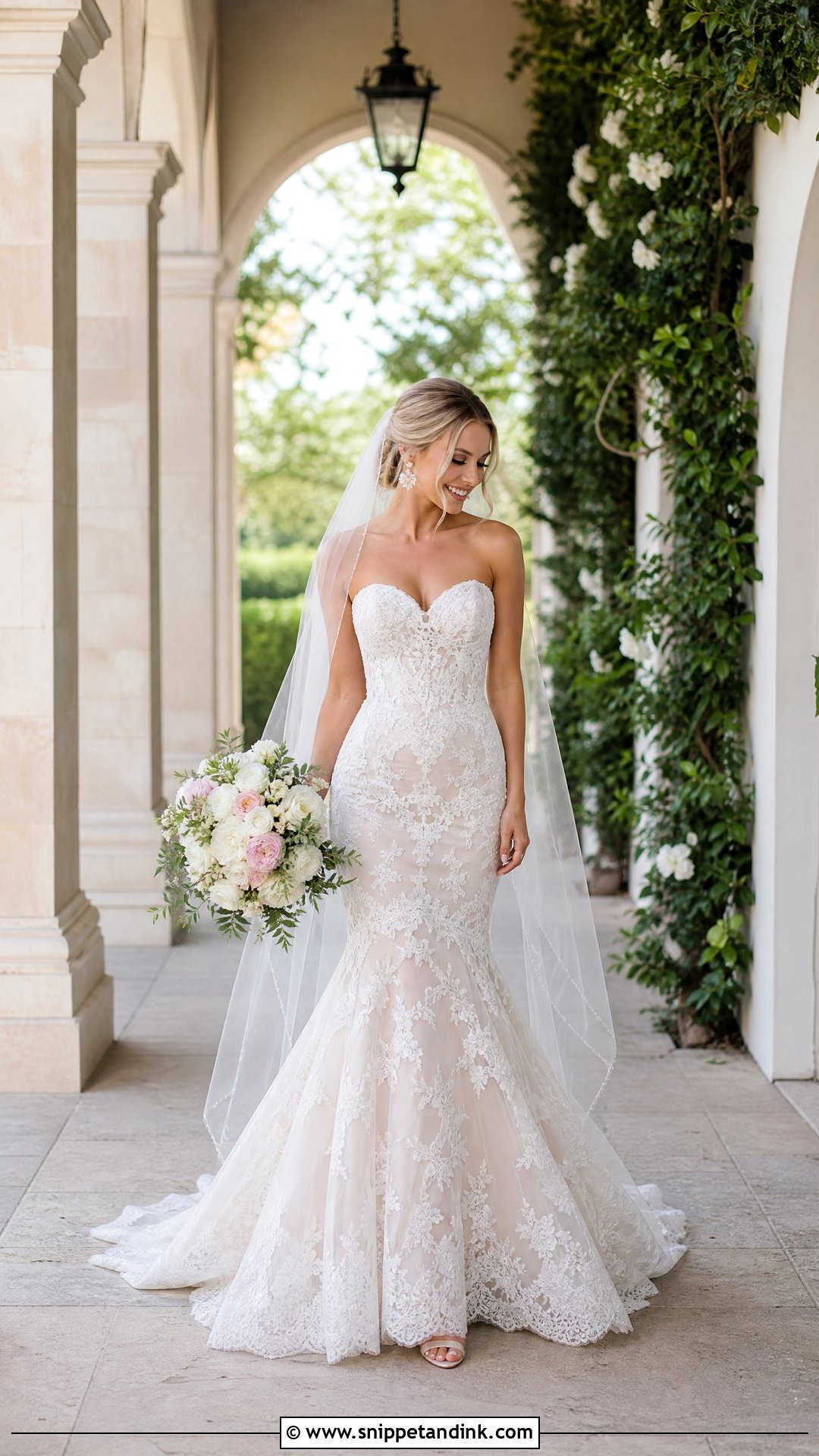 Sweetheart Lace Mermaid Wedding Dress - Snippet and Ink - 20 Mermaid Trumpet Wedding Dress Ideas