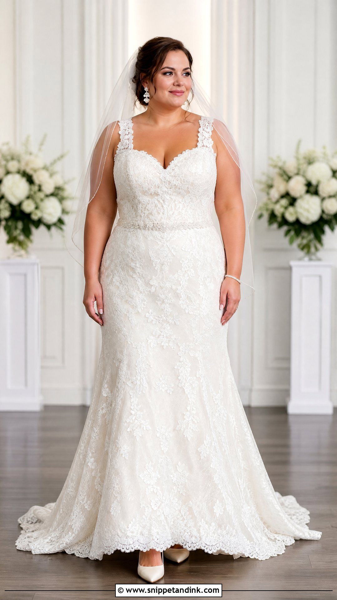 Sweetheart Lace Plus Size Wedding Dress - Snippet and Ink - 20 Vintage Plus Size Wedding Dresses