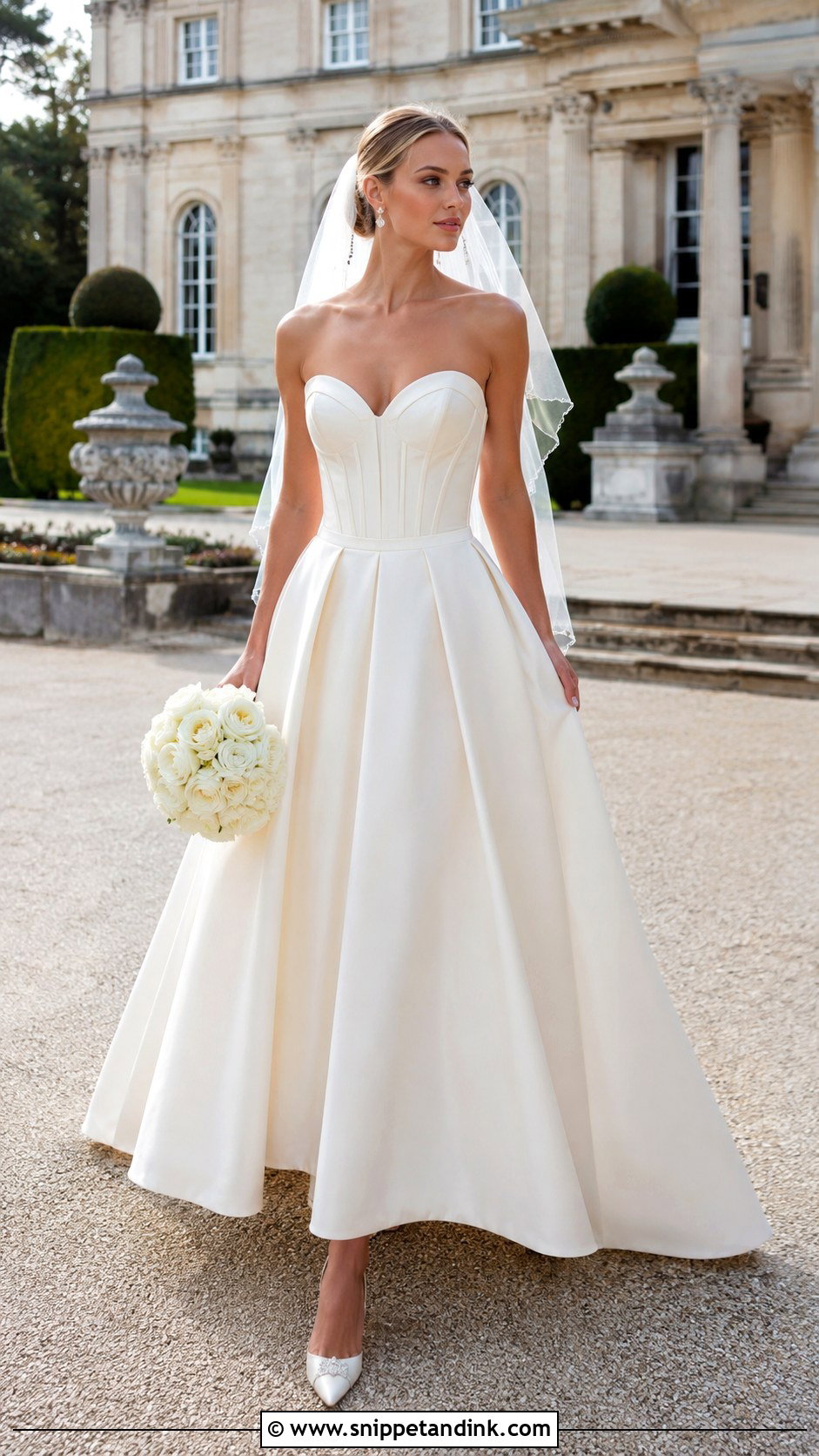 Sweetheart Liquid Satin Corset Wedding Dress - Snippet and Ink - 20 Liquid Satin Wedding Dress Ideas