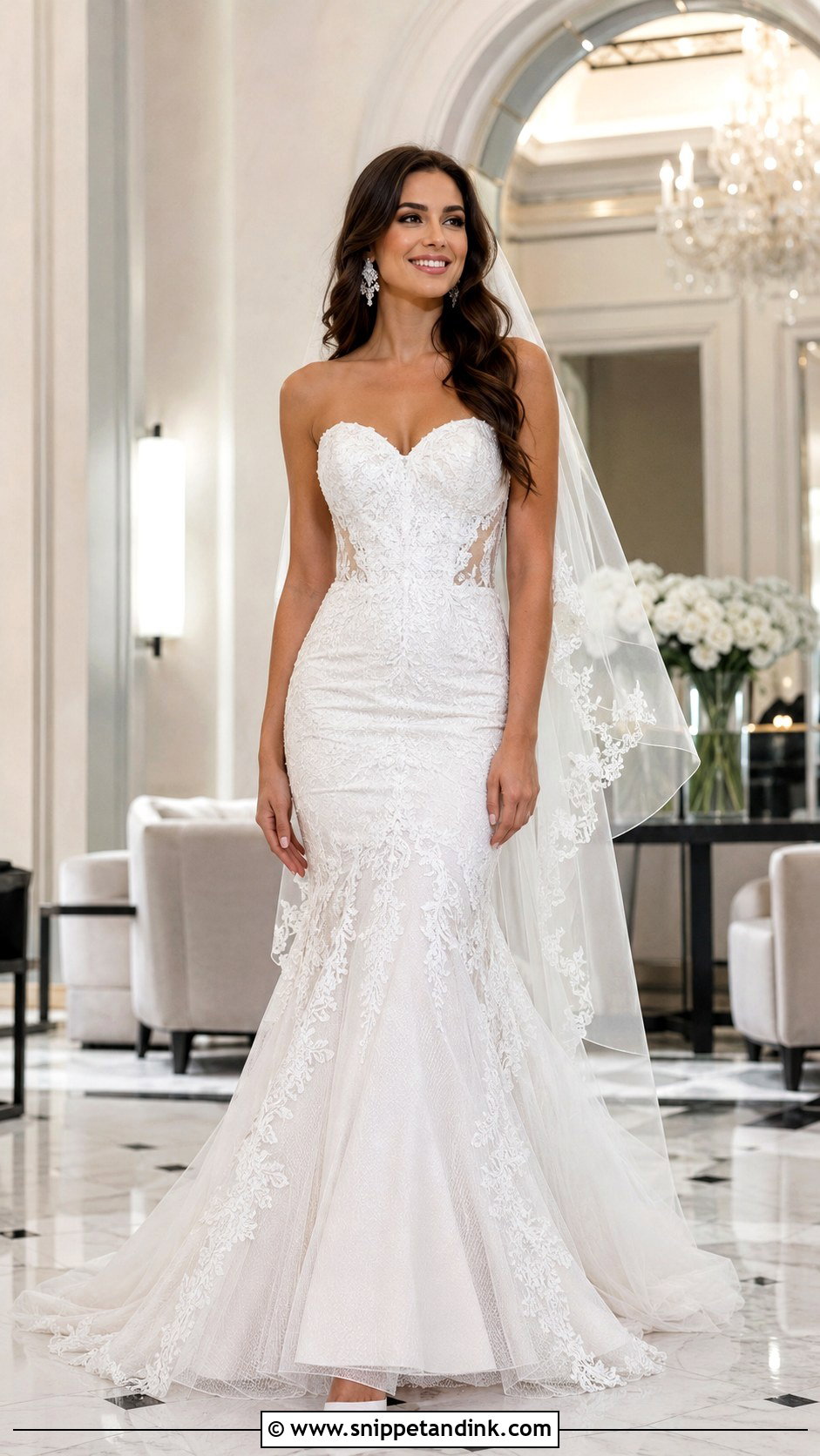 Sweetheart Mermaid Fitted Wedding Gown - Snippet and Ink - 20 Fitted Wedding Gown Ideas