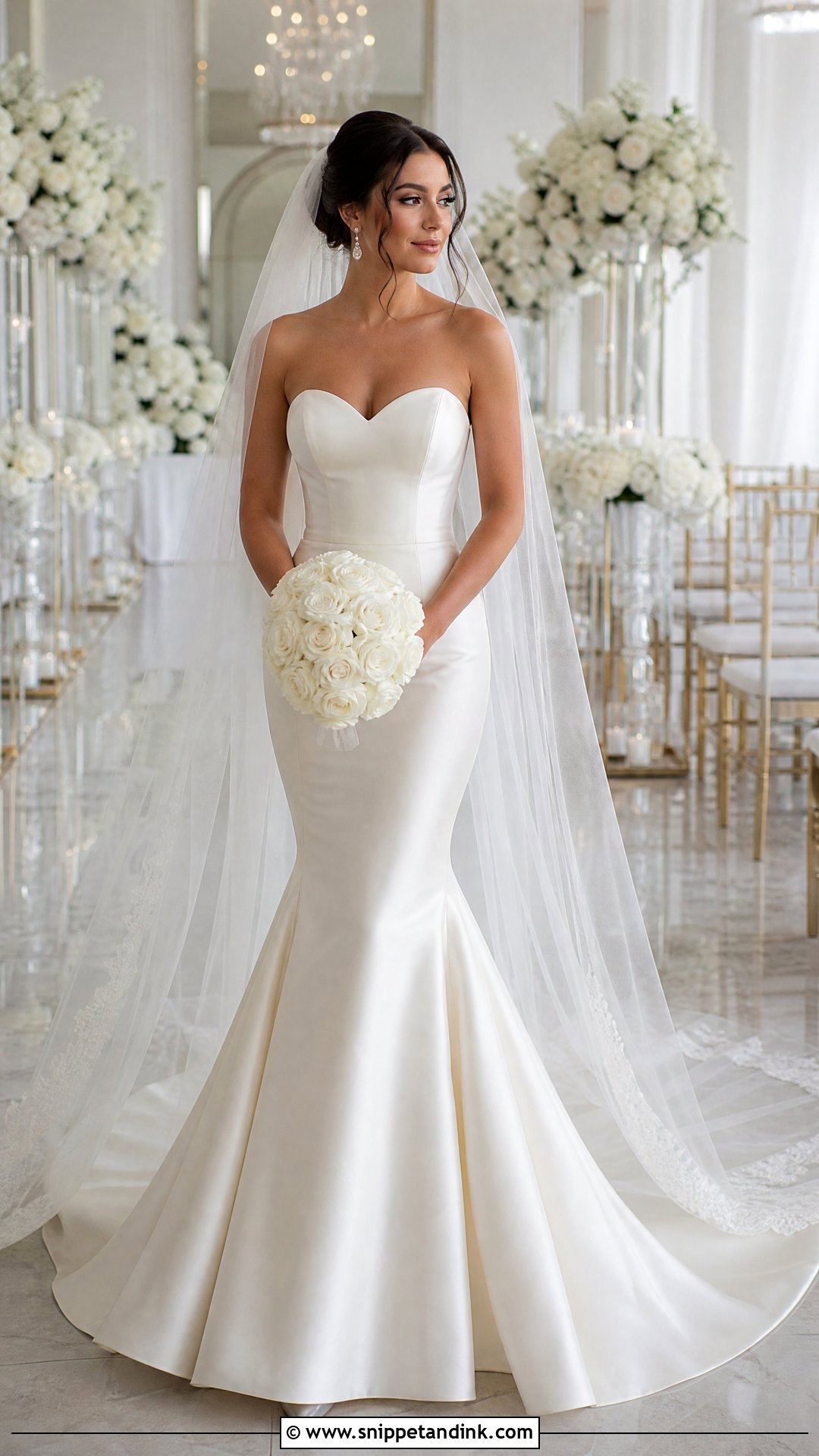 Sweetheart Mermaid Satin Bridal Dress - Snippet and Ink - 20 Satin Bridal Dress Ideas
