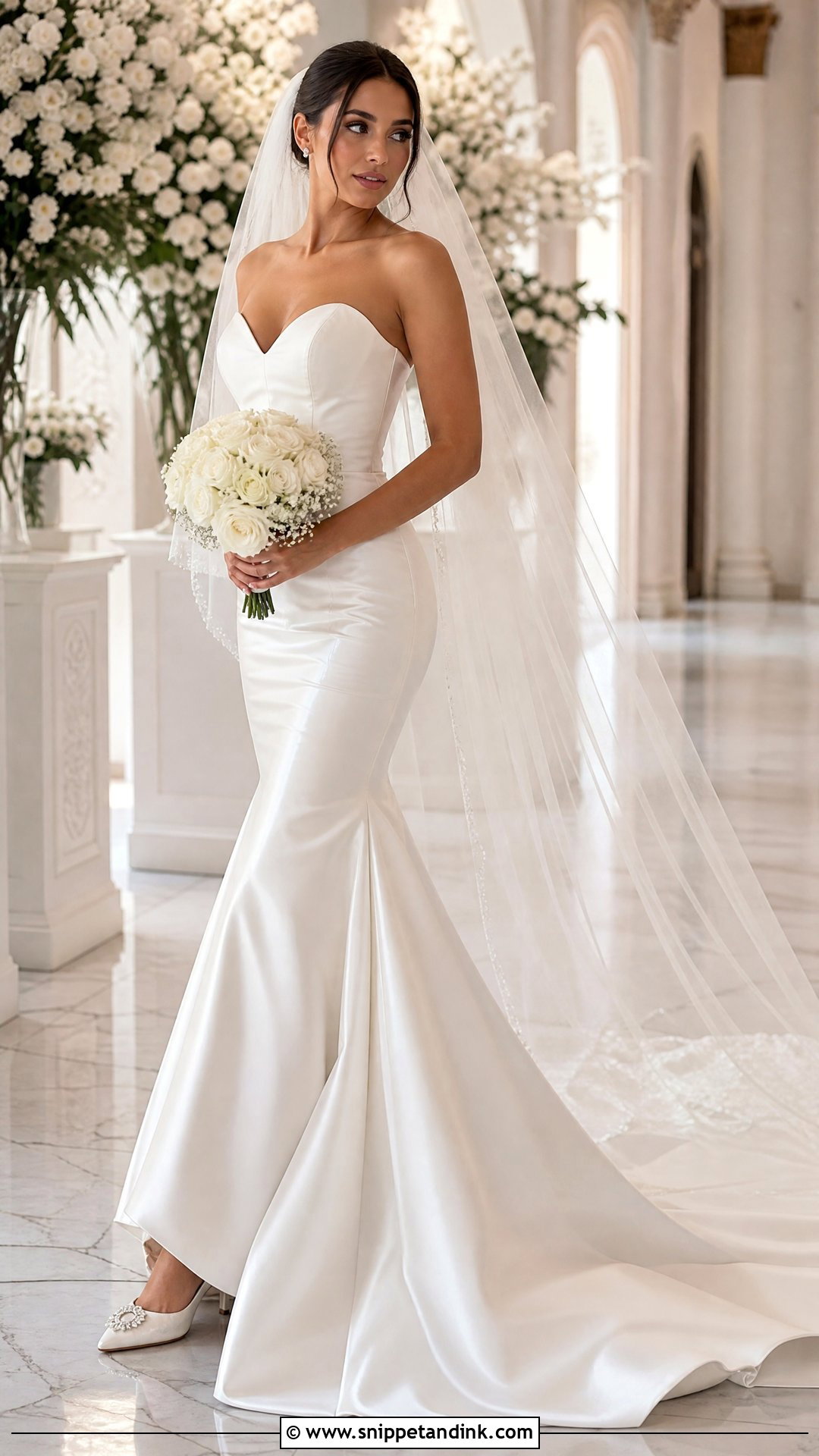 Sweetheart Mermaid Satin Wedding Dress - Snippet and Ink - 20 Plain Satin Wedding Dress Ideas