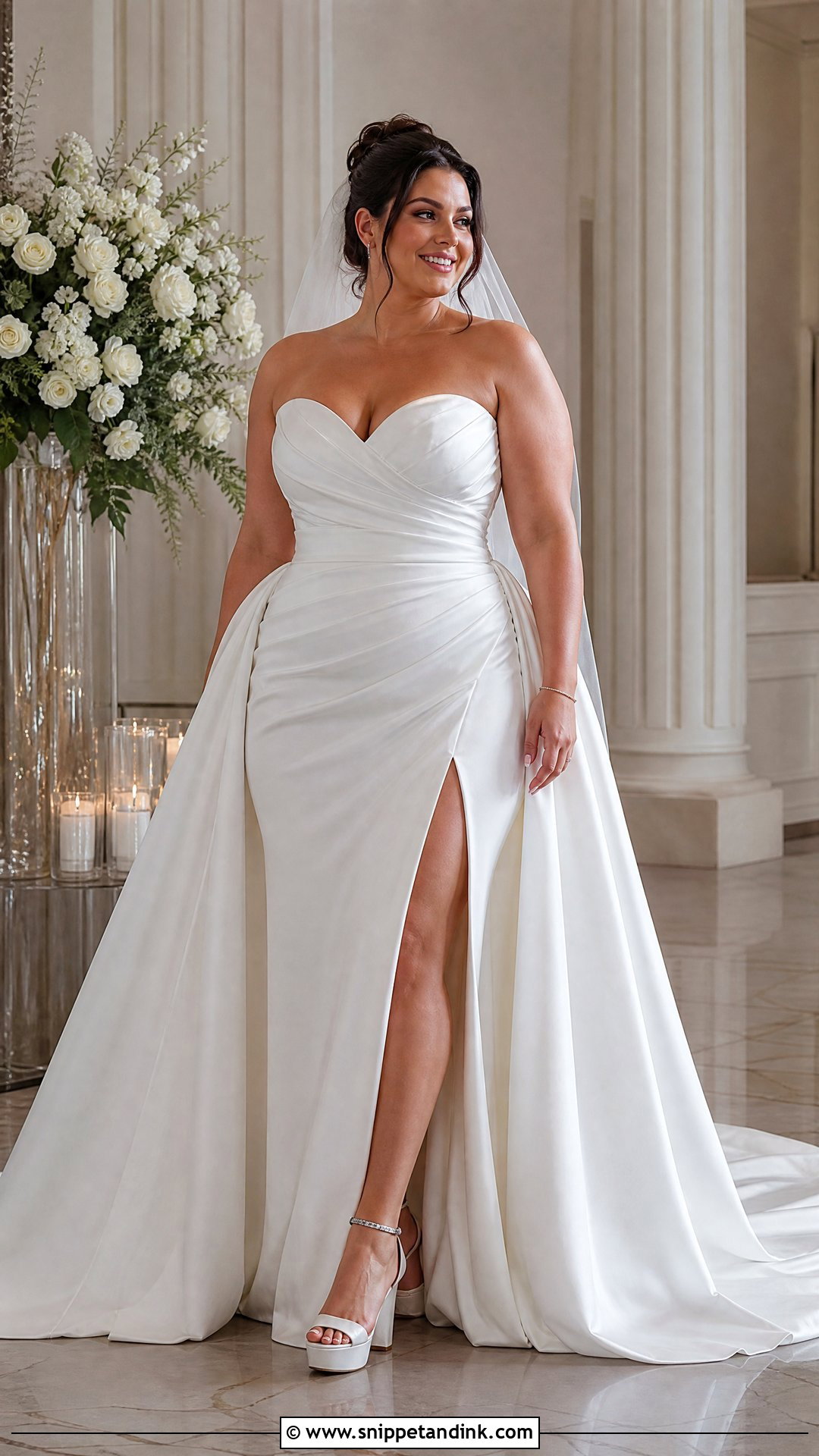 Sweetheart Mermaid Split Wedding Dress - Snippet and Ink - 20 Split Wedding Dress Ideas