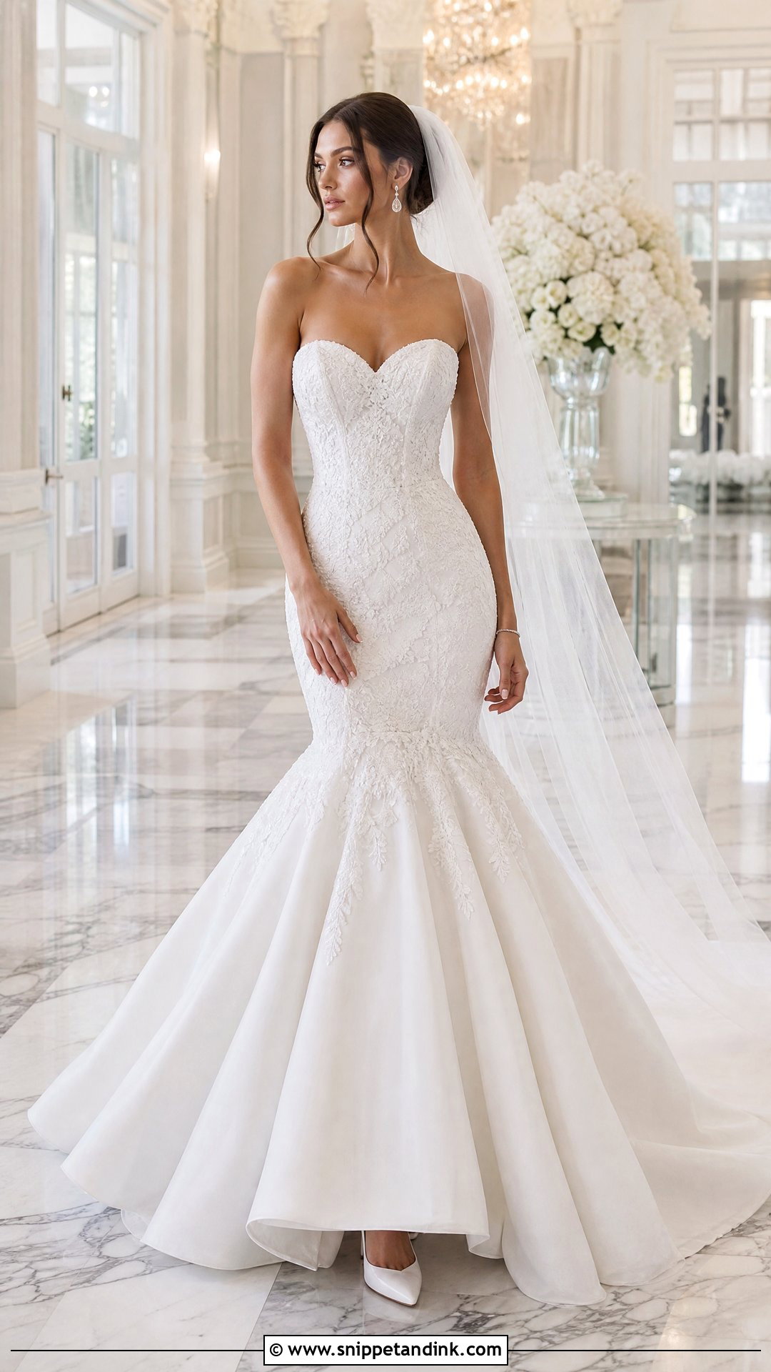 Sweetheart Mermaid Wedding Dress - Snippet and Ink - 20 Wedding Dress for Tall Bride Ideas
