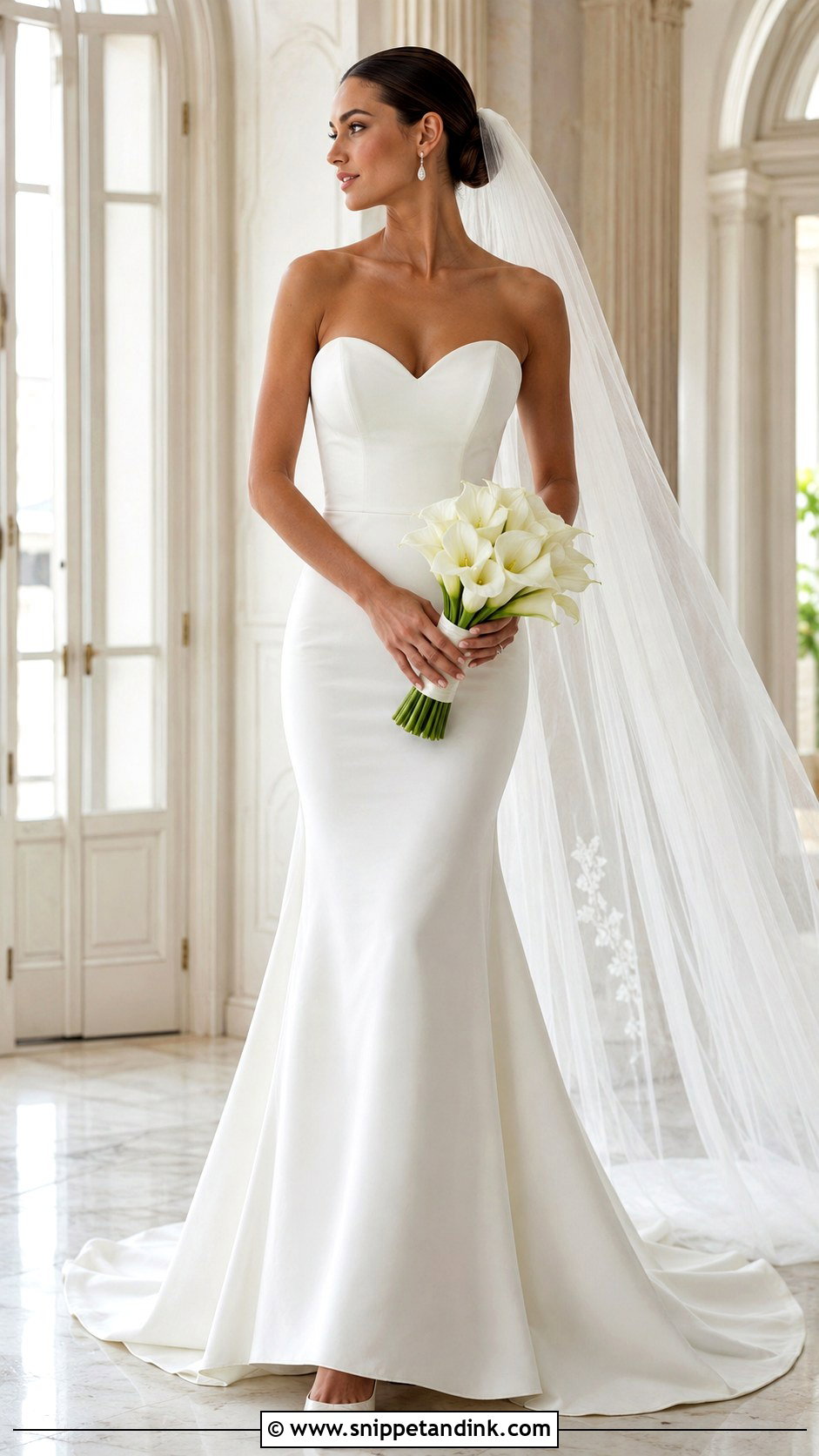 Sweetheart Mermaid Wedding Dress - Snippet and Ink - 20 Elegant Plain Wedding Dress Ideas