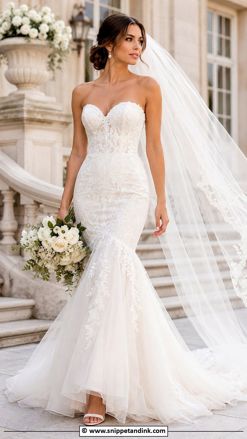 Sweetheart Mermaid Wedding Dress - Snippet and Ink - 25 Elegant Mermaid Wedding Dress Ideas