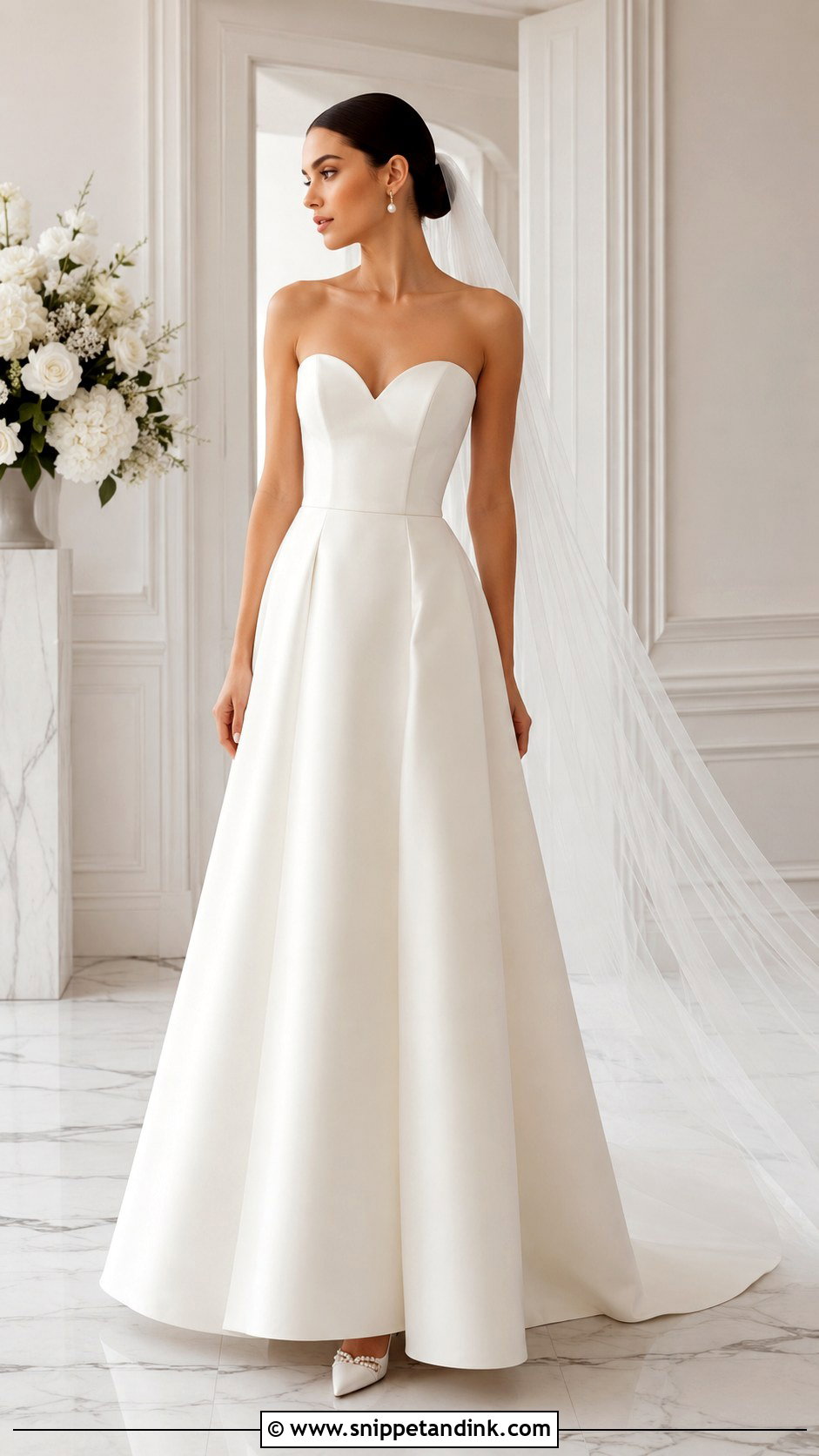 Sweetheart Minimalist Wedding Dress - Snippet and Ink - 25 Sweetheart Wedding Dress Ideas