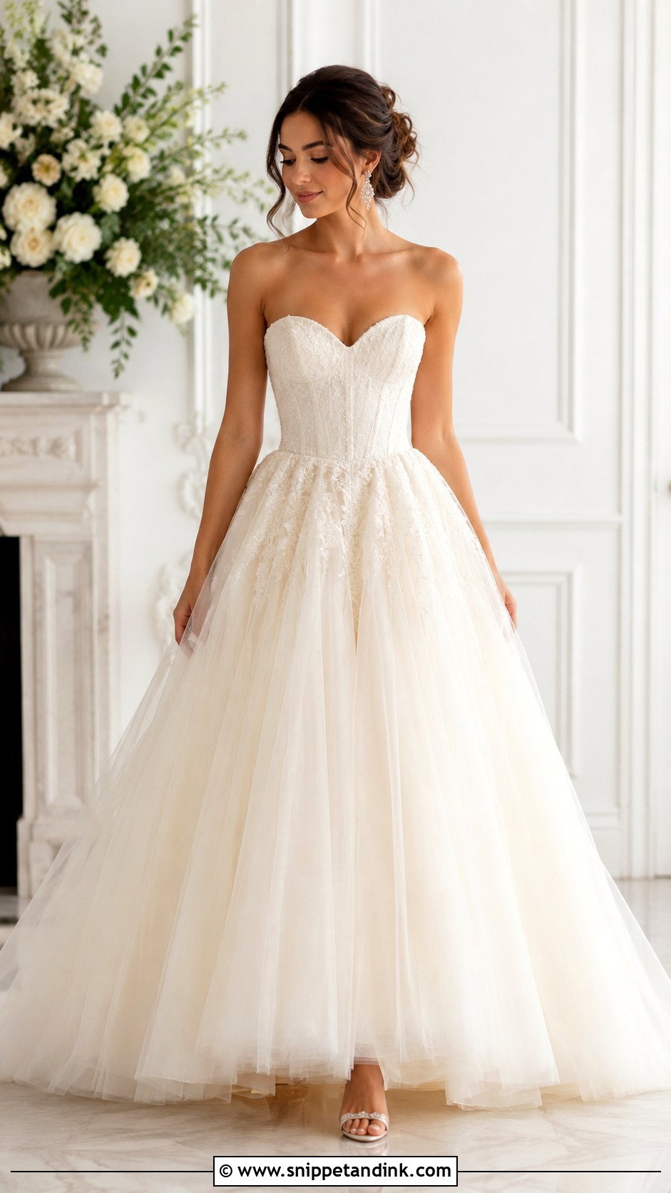 Sweetheart Neck Ball Gown Wedding Dress - Snippet and Ink - 30 Wedding Ball Gown Ideas