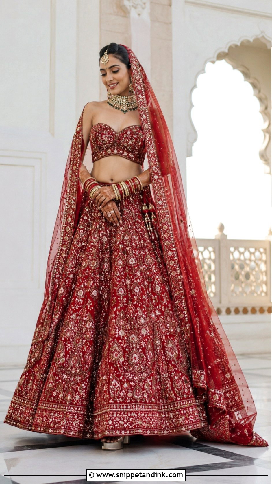 Sweetheart Neck Bridal Blouse - Snippet and Ink - 20 Bridal Wedding Blouse Design Ideas