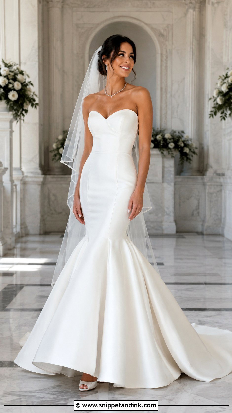 Sweetheart Neck Fishtail Wedding Dress - Snippet and Ink - 20 Fishtail Wedding Dresses