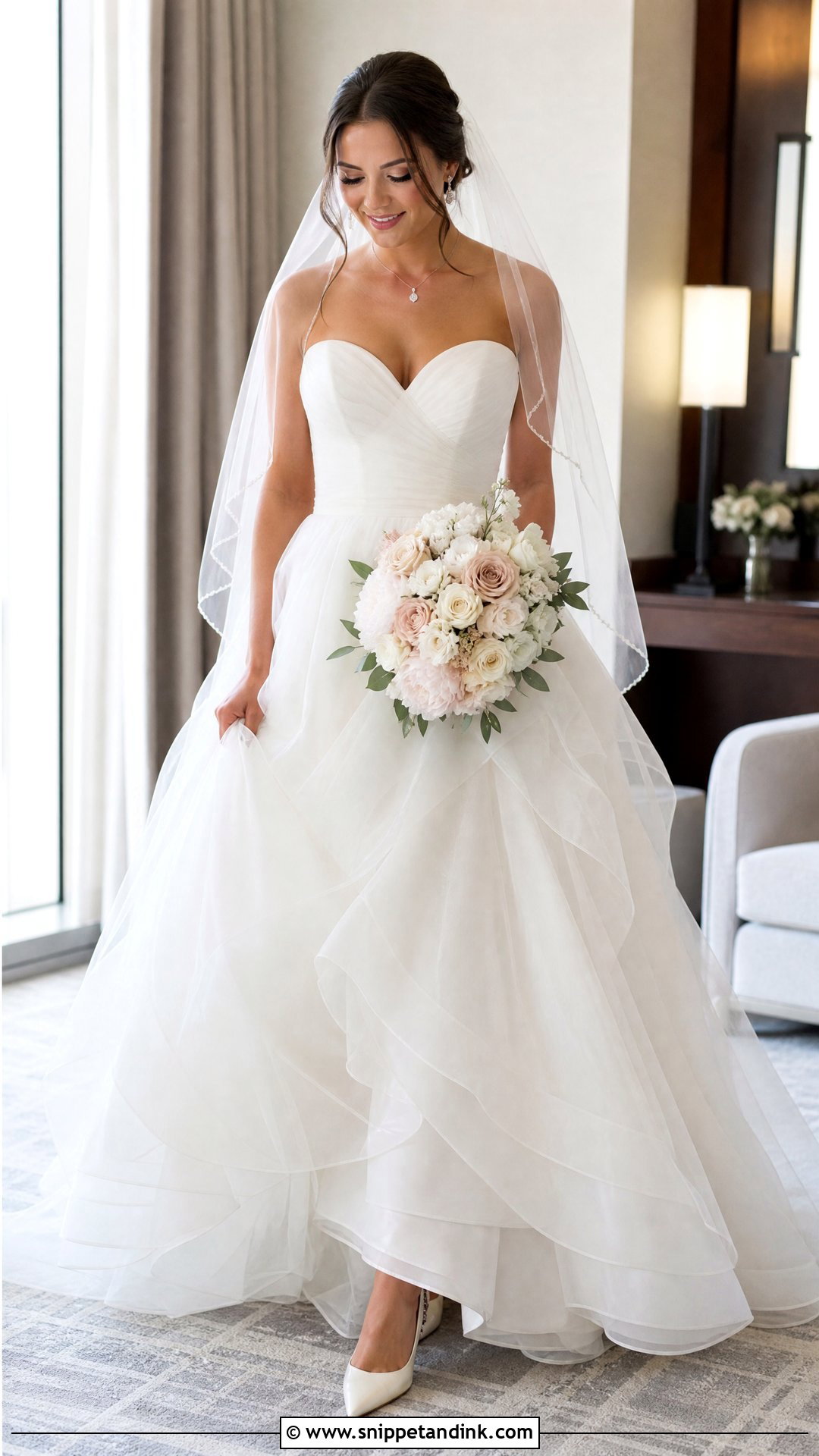 Sweetheart Neck Tulle Wedding Dress - Snippet and Ink - 20 Tulle Wedding Dresses