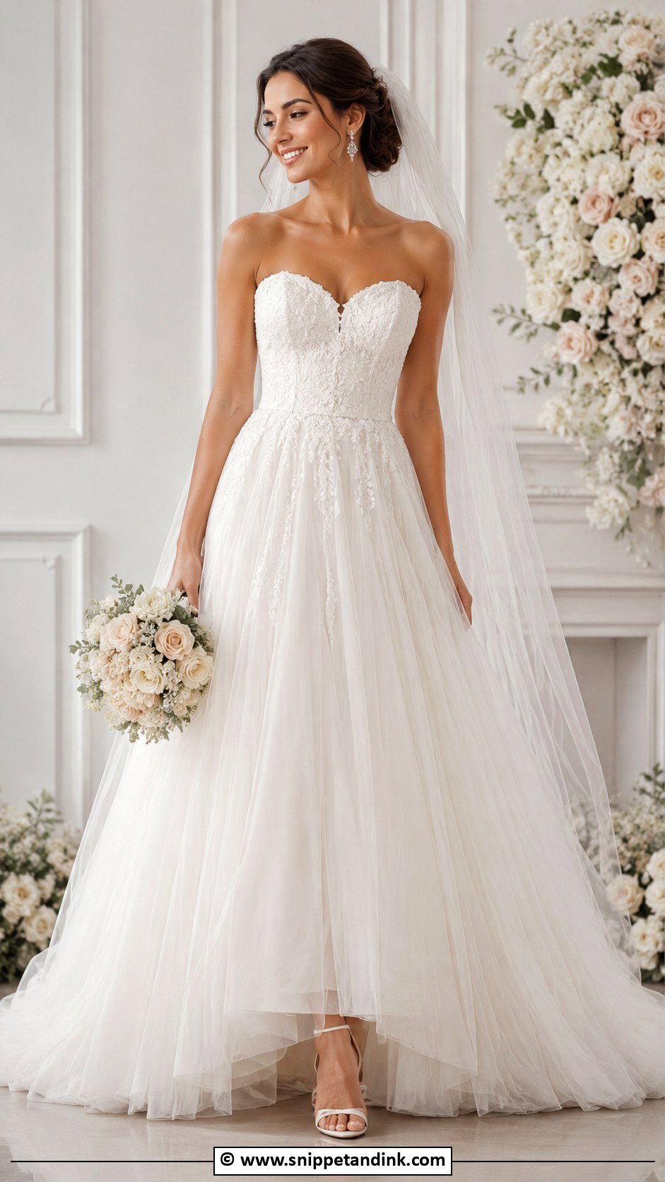 Sweetheart Neck Wedding Dress - Snippet and Ink - 30 Timeless Elegant Wedding Dress Ideas
