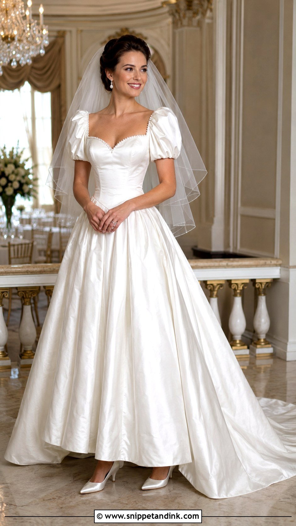 Sweetheart Neck Wedding Dress - Snippet and Ink - 20 1990 Wedding Dress Ideas