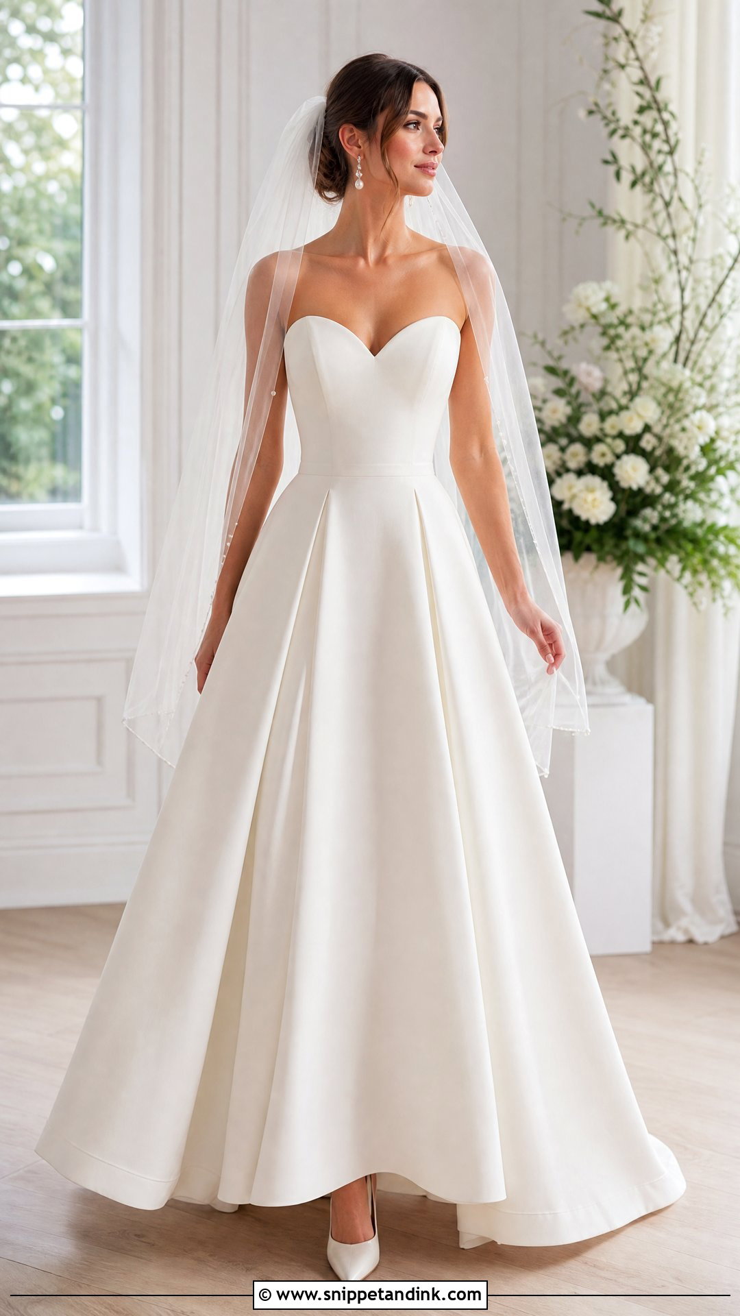 Sweetheart Neck Wedding Dress - Snippet and Ink - 20 Small Bust Wedding Dresses