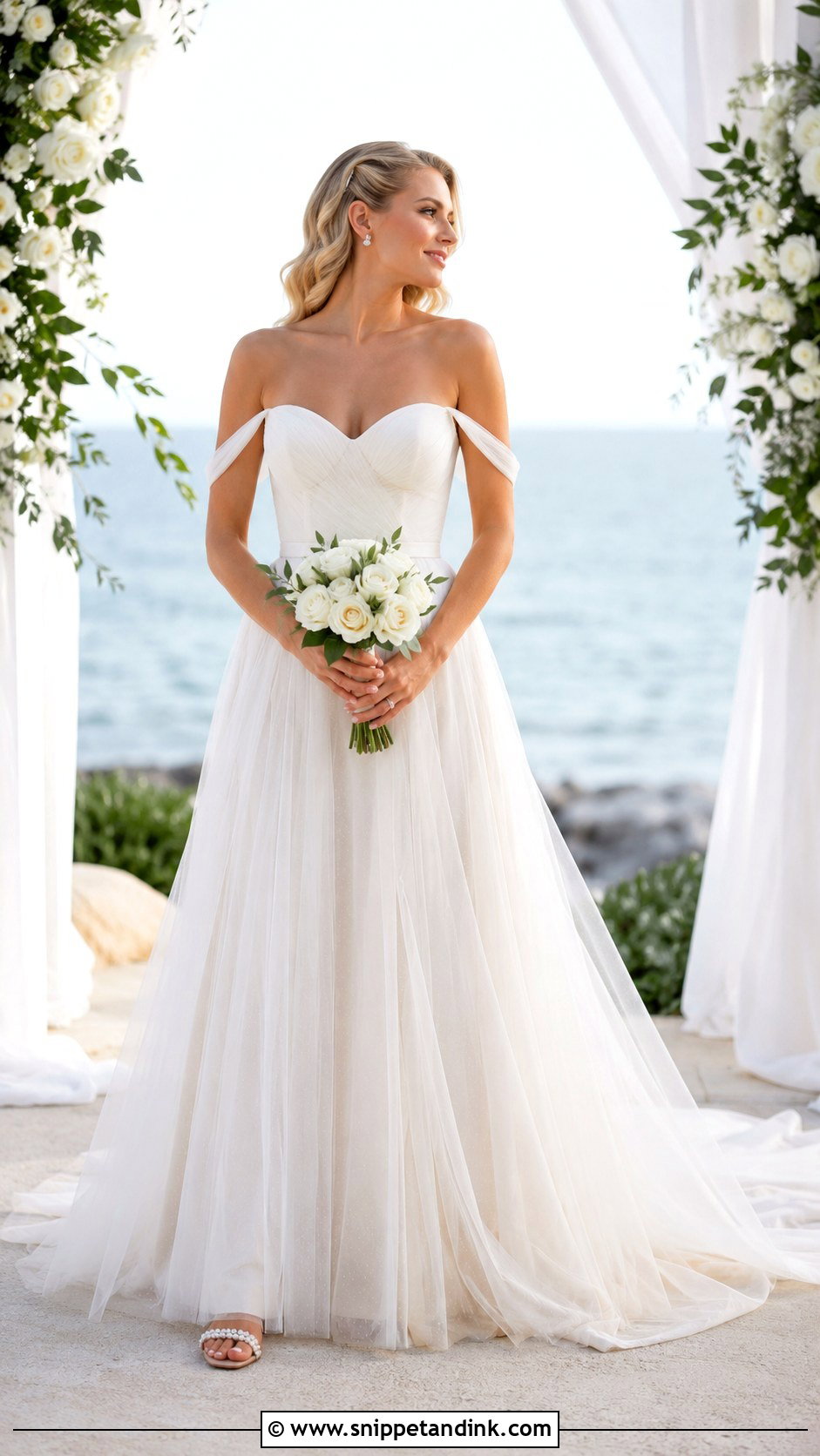 Sweetheart Neckline Beach Wedding Dress - Snippet and Ink - 20 Flowy Beach Wedding Dress Ideas