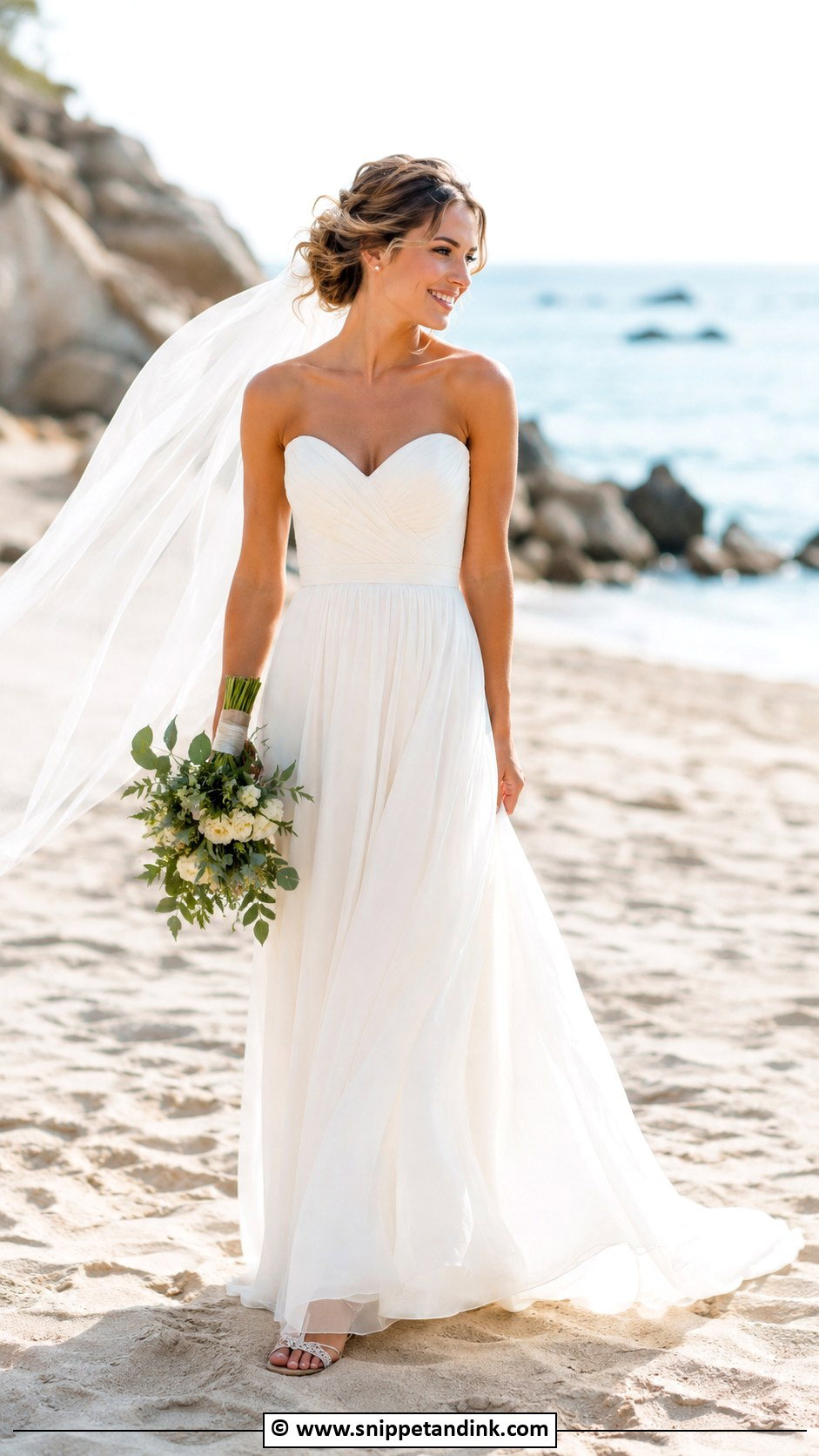 Sweetheart Neckline Beach Wedding Dress - Snippet and Ink - 30 Sweetheart Neckline Wedding Dress Ideas