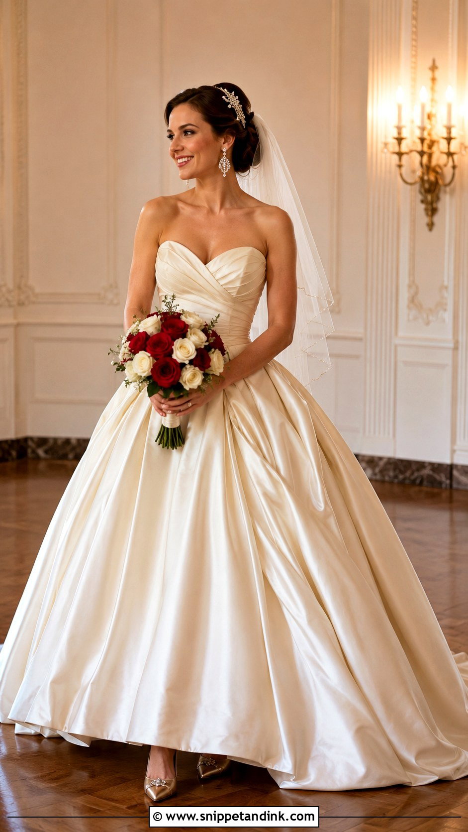Sweetheart Neckline Belle Wedding Dress - Snippet and Ink - 20 Belle Beauty and the Beast Wedding Dress Ideas