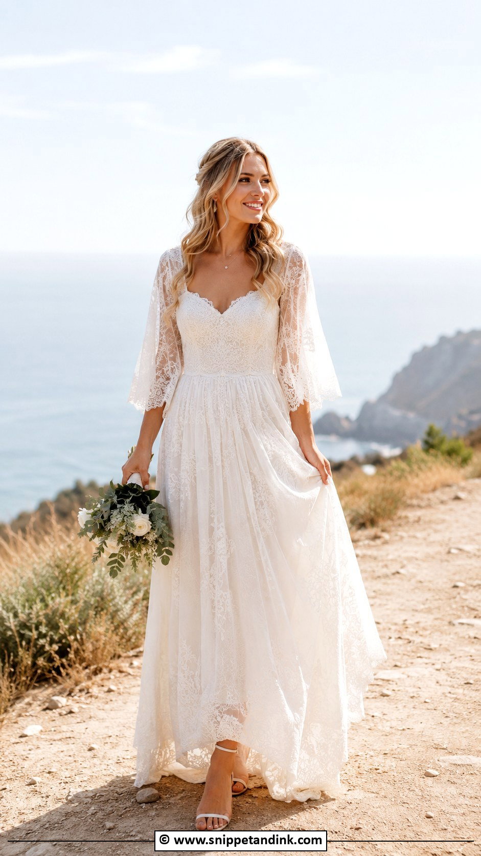 Sweetheart Neckline Boho Wedding Dress - Snippet and Ink - 30 Sweetheart Neckline Wedding Dress Ideas