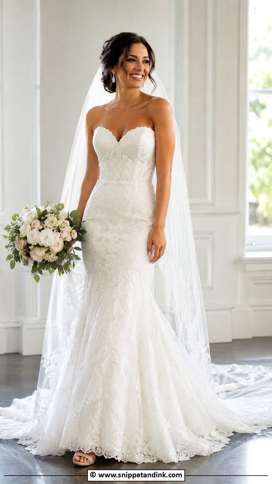 Sweetheart Neckline Fit And Flare Wedding Dress - Snippet and Ink - 30 Sweetheart Neckline Wedding Dress Ideas