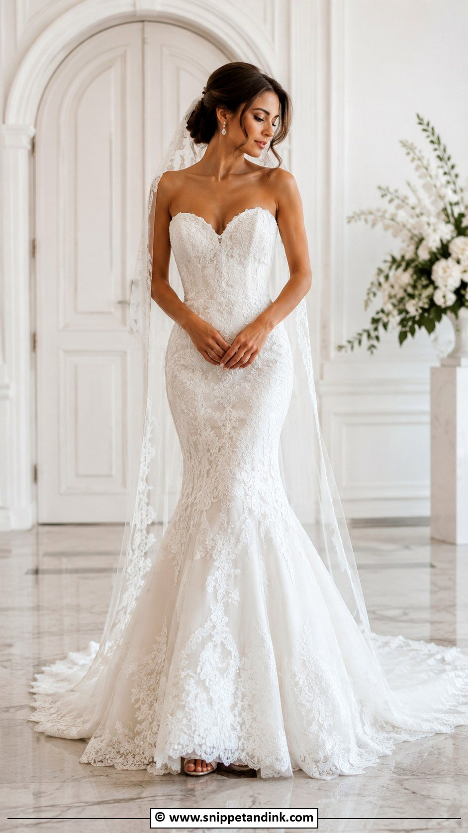 Sweetheart Neckline Mermaid Wedding Dress - Snippet and Ink - 30 Sweetheart Neckline Wedding Dress Ideas