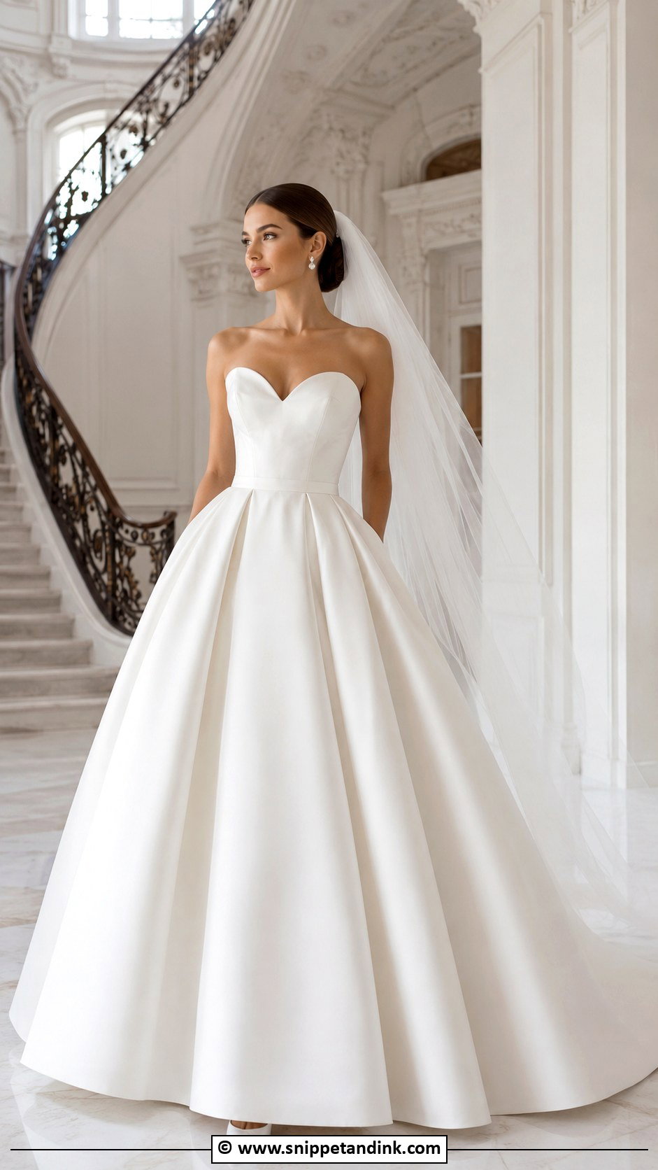Sweetheart Neckline Mikado Wedding Dress - Snippet and Ink - 30 Sweetheart Neckline Wedding Dress Ideas