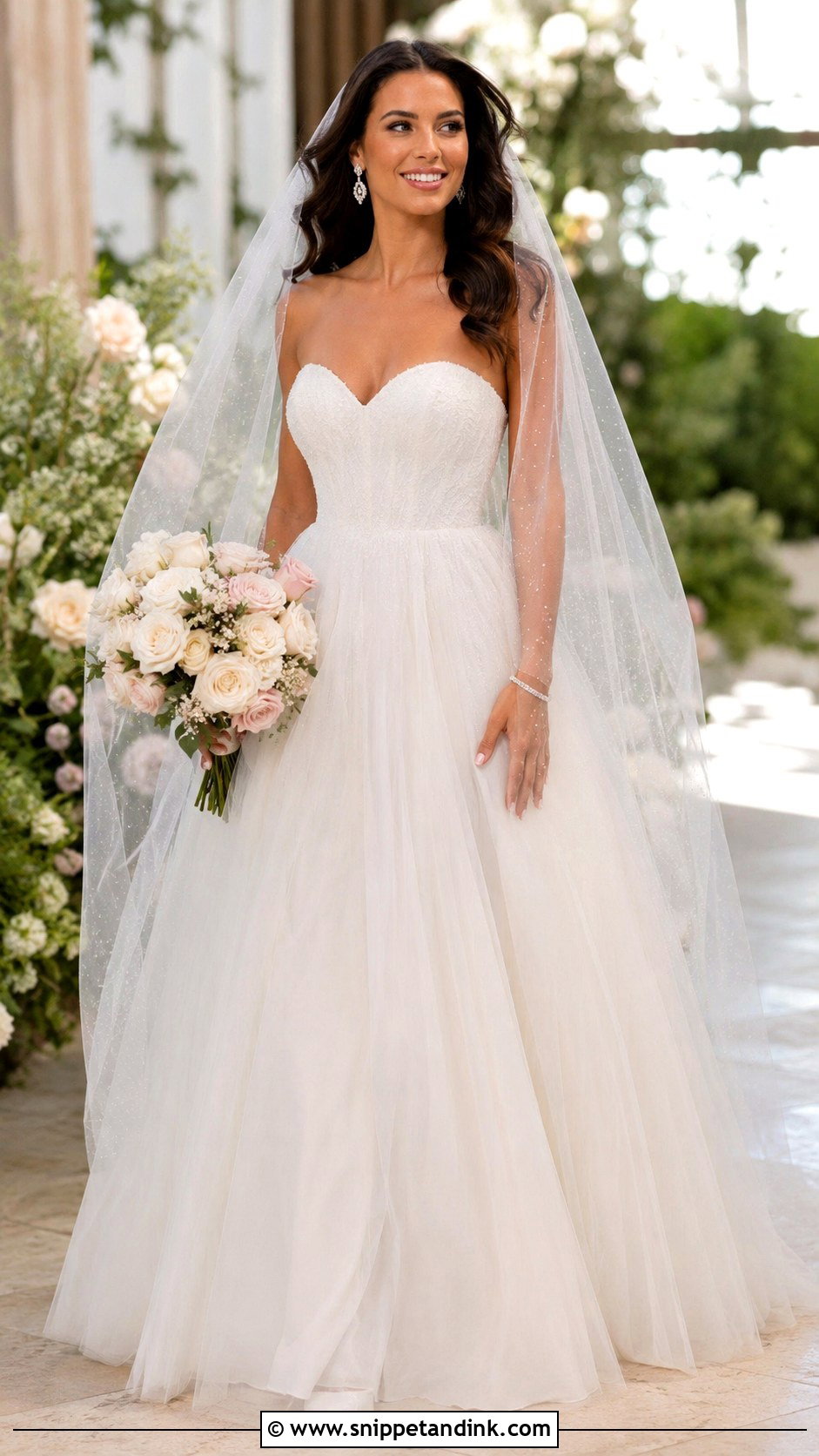 Sweetheart Neckline Tulle Princess Wedding Dress - Snippet and Ink - 20 Gorgeous Wedding Dress Princesses Ideas