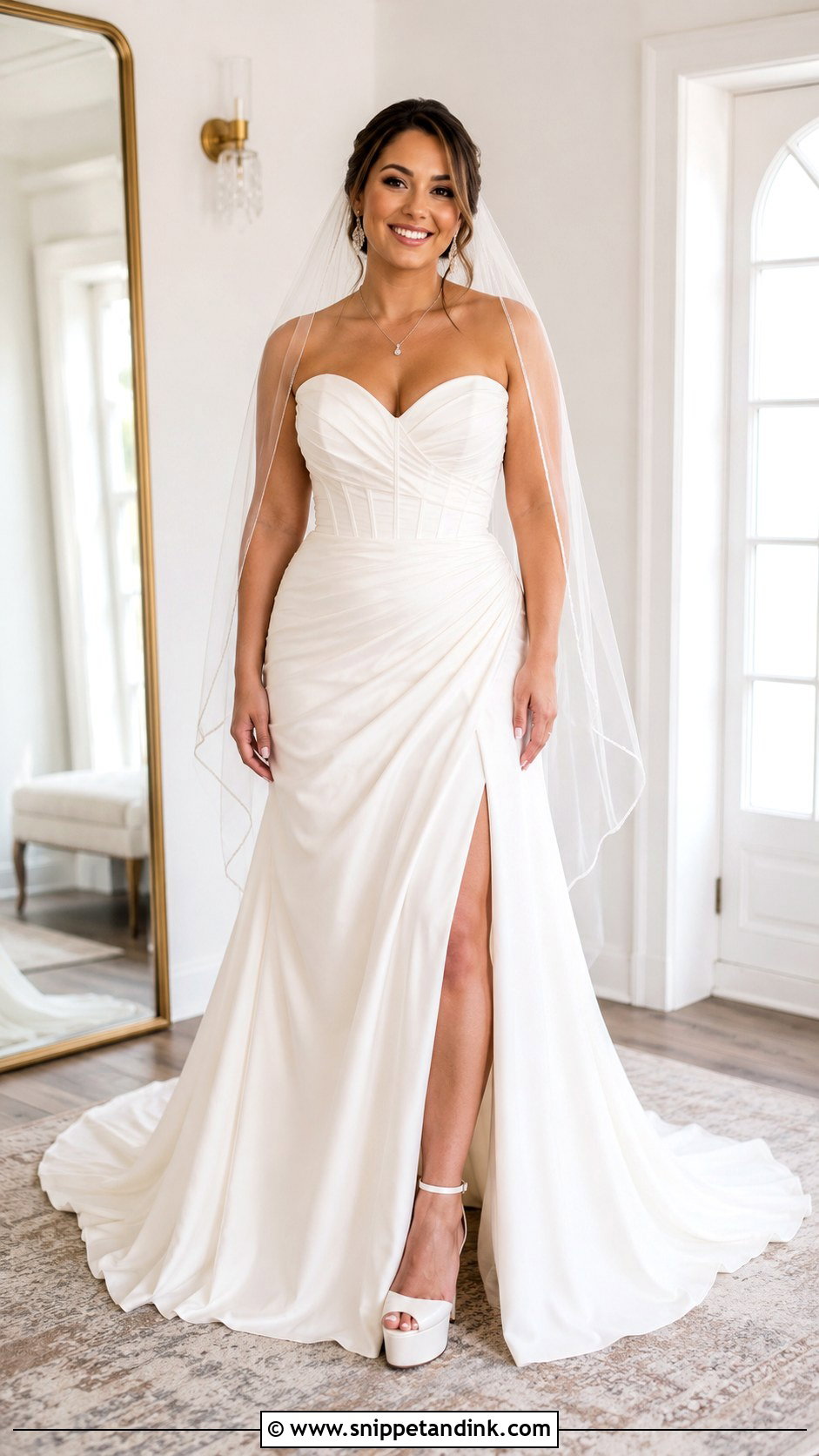 Sweetheart Neckline Wedding Dress - Snippet and Ink - 20 Wedding Dresses for Midsize Brides