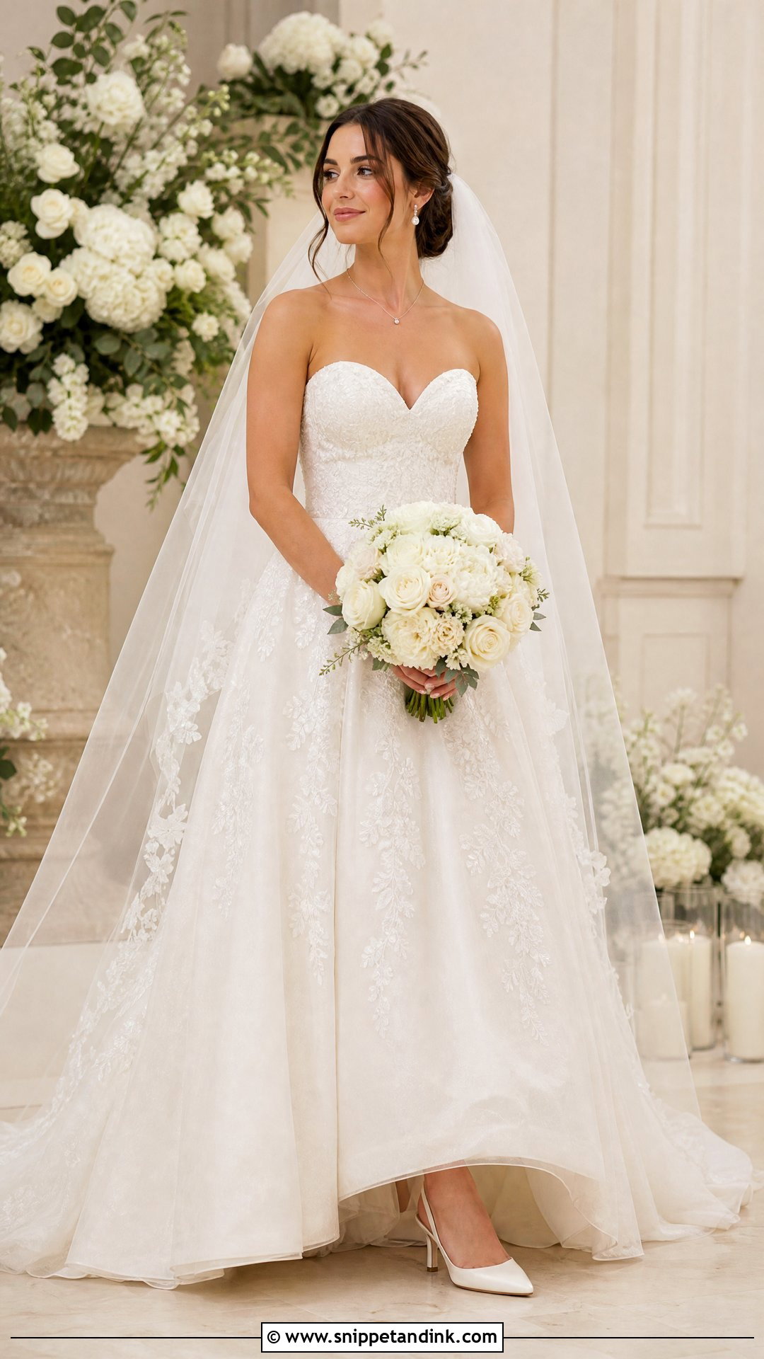 Sweetheart Neckline Wedding Dress - Snippet and Ink - 25 Romantic Classy Elegant Wedding Dress Ideas