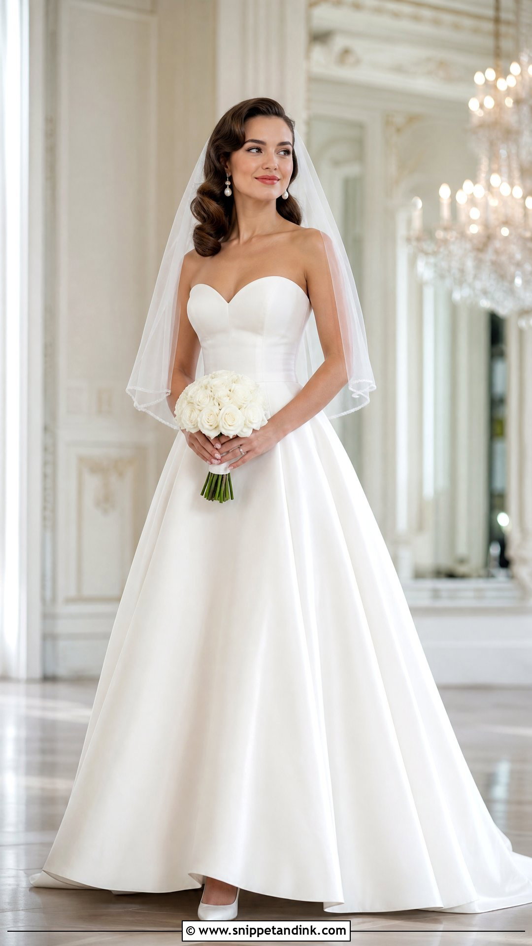 Sweetheart Neckline Wedding Dress - Snippet and Ink - 20 Vintage Glam Wedding Dress Ideas