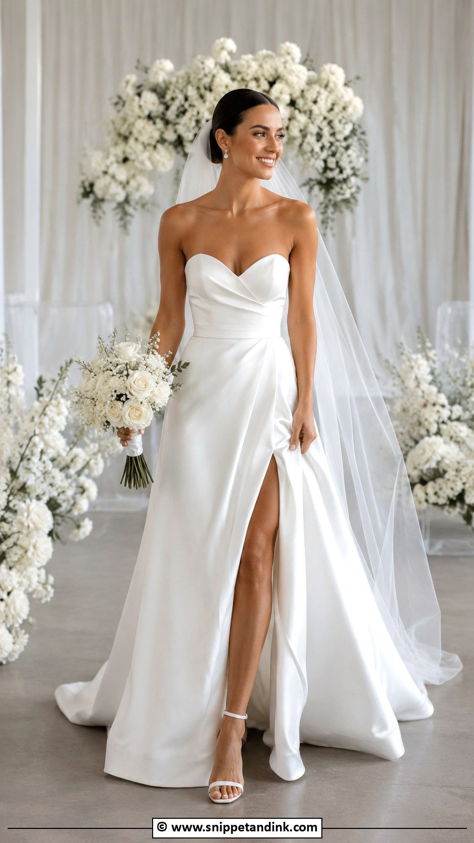 Sweetheart Neckline Wedding Dress With Detachable Sleeves - Snippet and Ink - 30 Sweetheart Neckline Wedding Dress Ideas