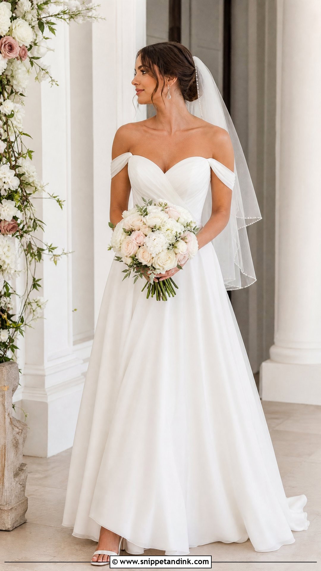 Sweetheart Off Shoulder Bridal Dress - Snippet and Ink - 20 Off Shoulder Bridal Dress Ideas